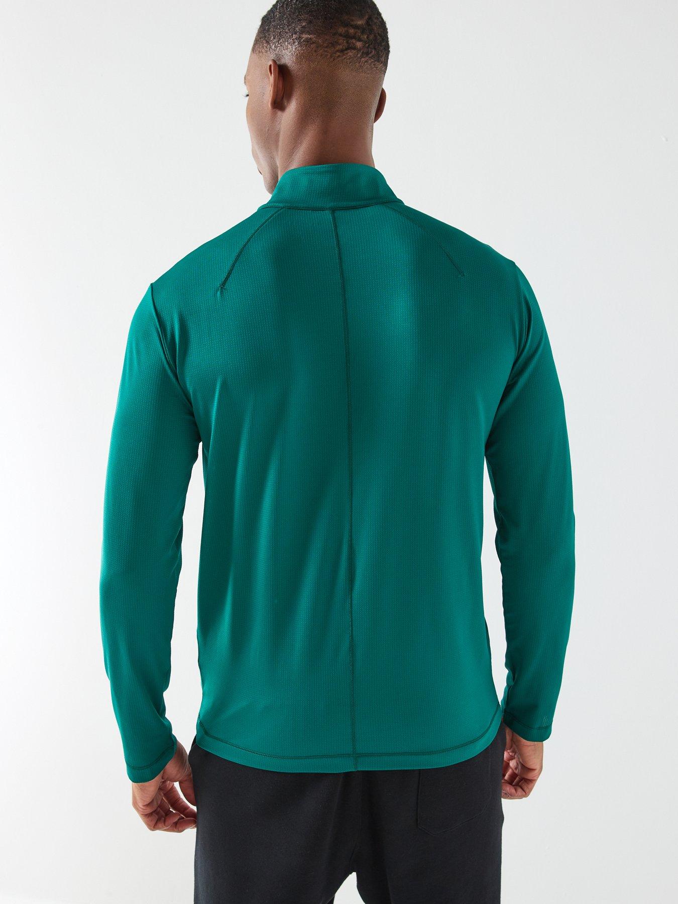 calvin-klein-sport-ck-icon-performance-14-zip-sweat-top-greenstillFront