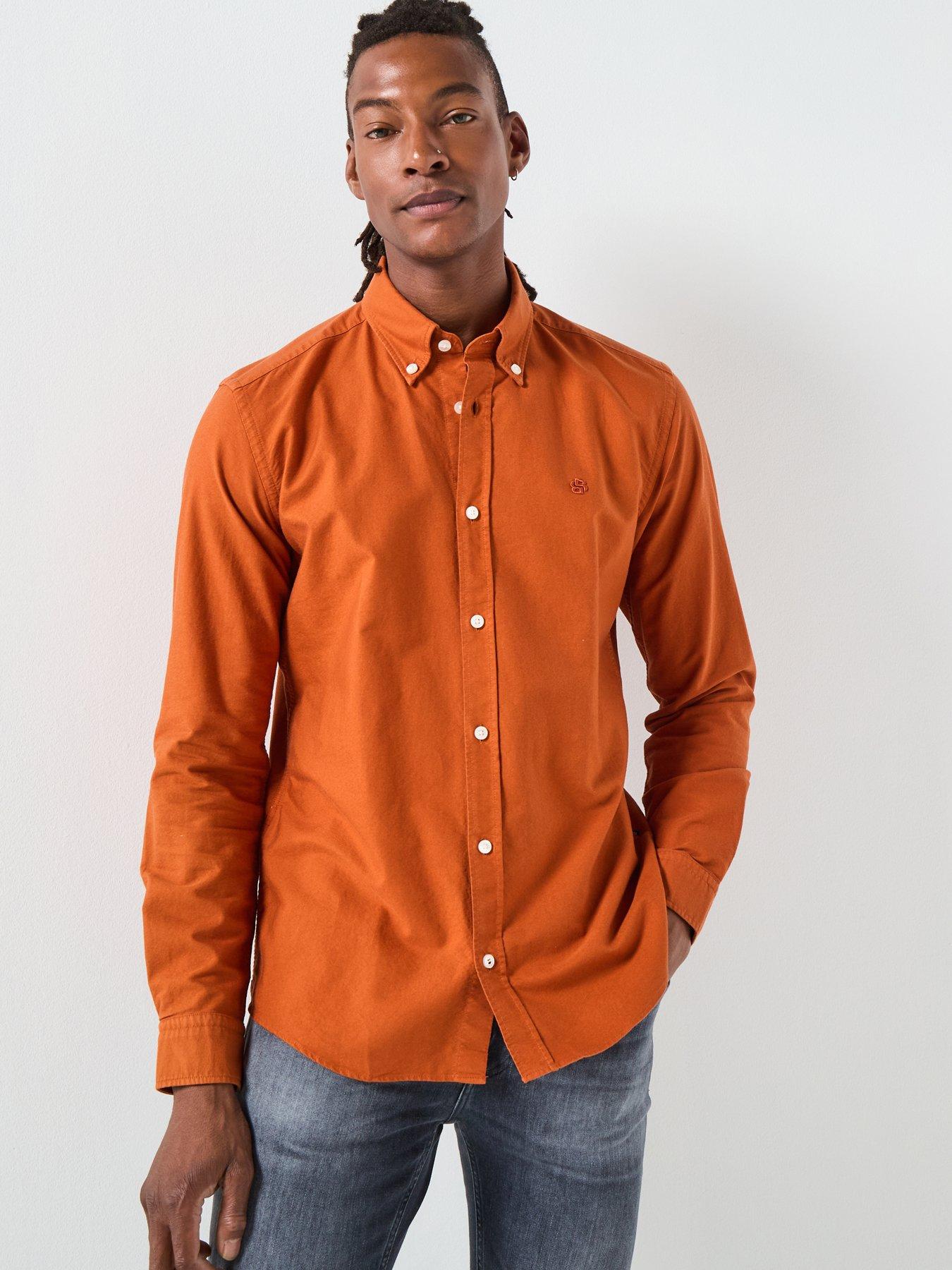 boss-h-roan-button-down-slim-fit-oxford-shirt-dark-orange