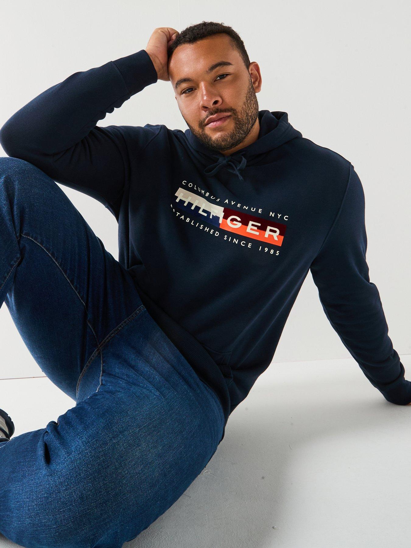 tommy-hilfiger-big-amp-tall-colour-block-graphic-logo-hoodie-navydetail