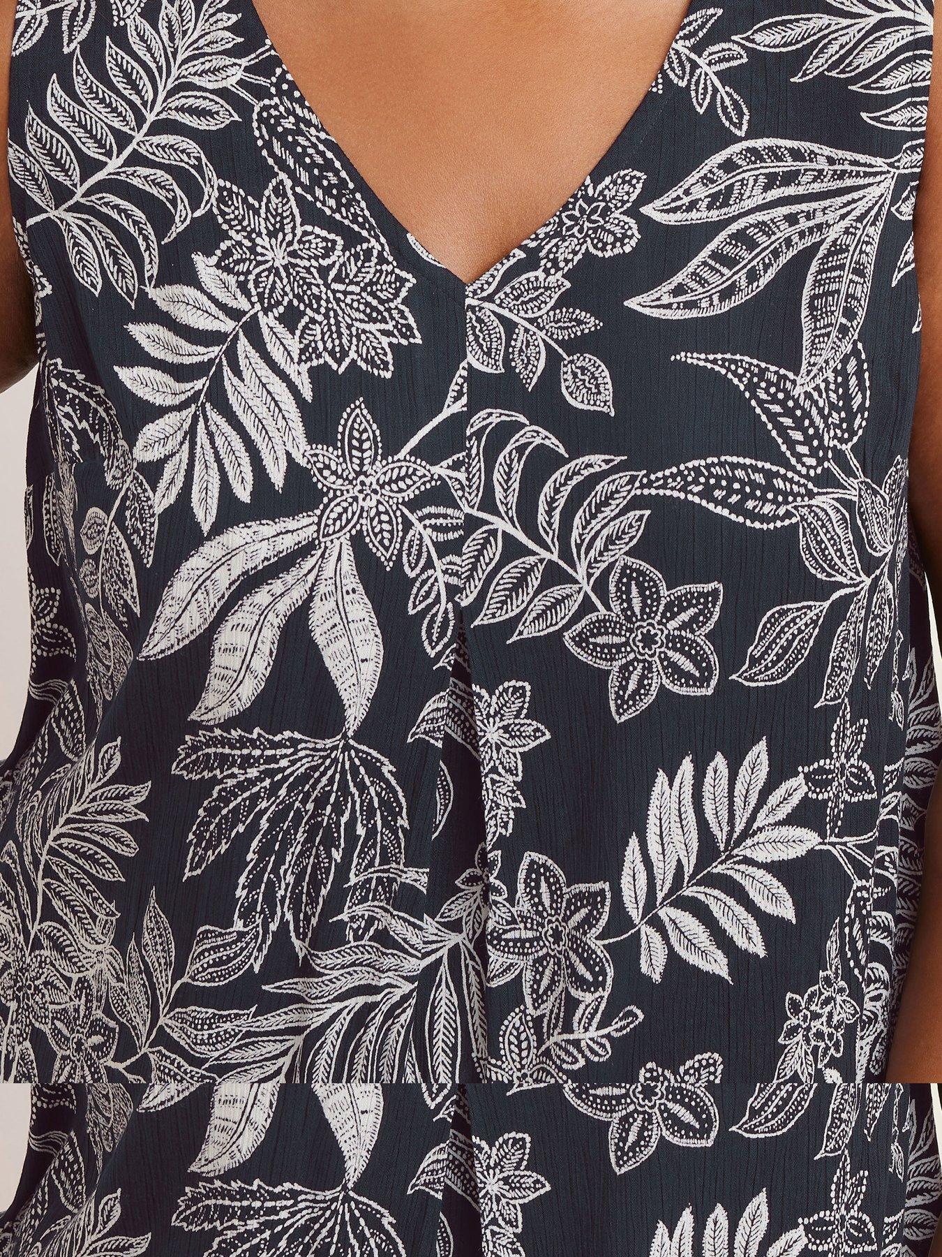 Image 4 of 5 of Yours Curve Pleat Front Vest - Blue
