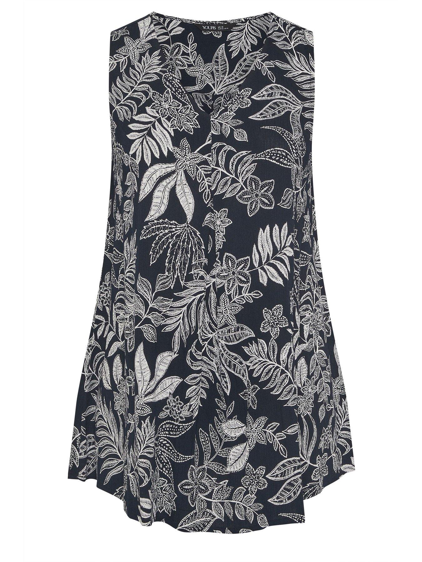 Image 5 of 5 of Yours Curve Pleat Front Vest - Blue