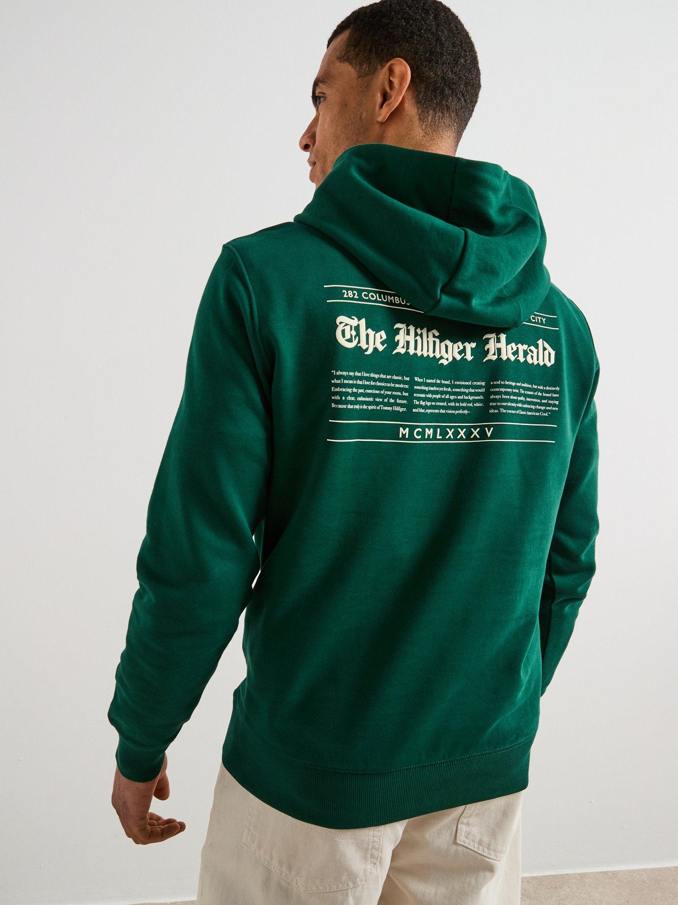 Tommy Hilfiger Herald Graphic Print Hoodie - Dark Green