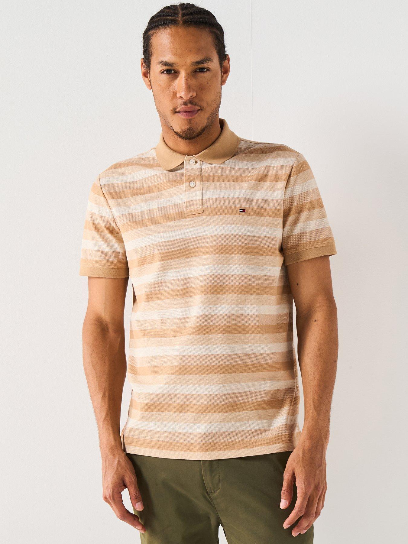 Tommy Hilfiger Stripe Structure Polo Shirt - Navy