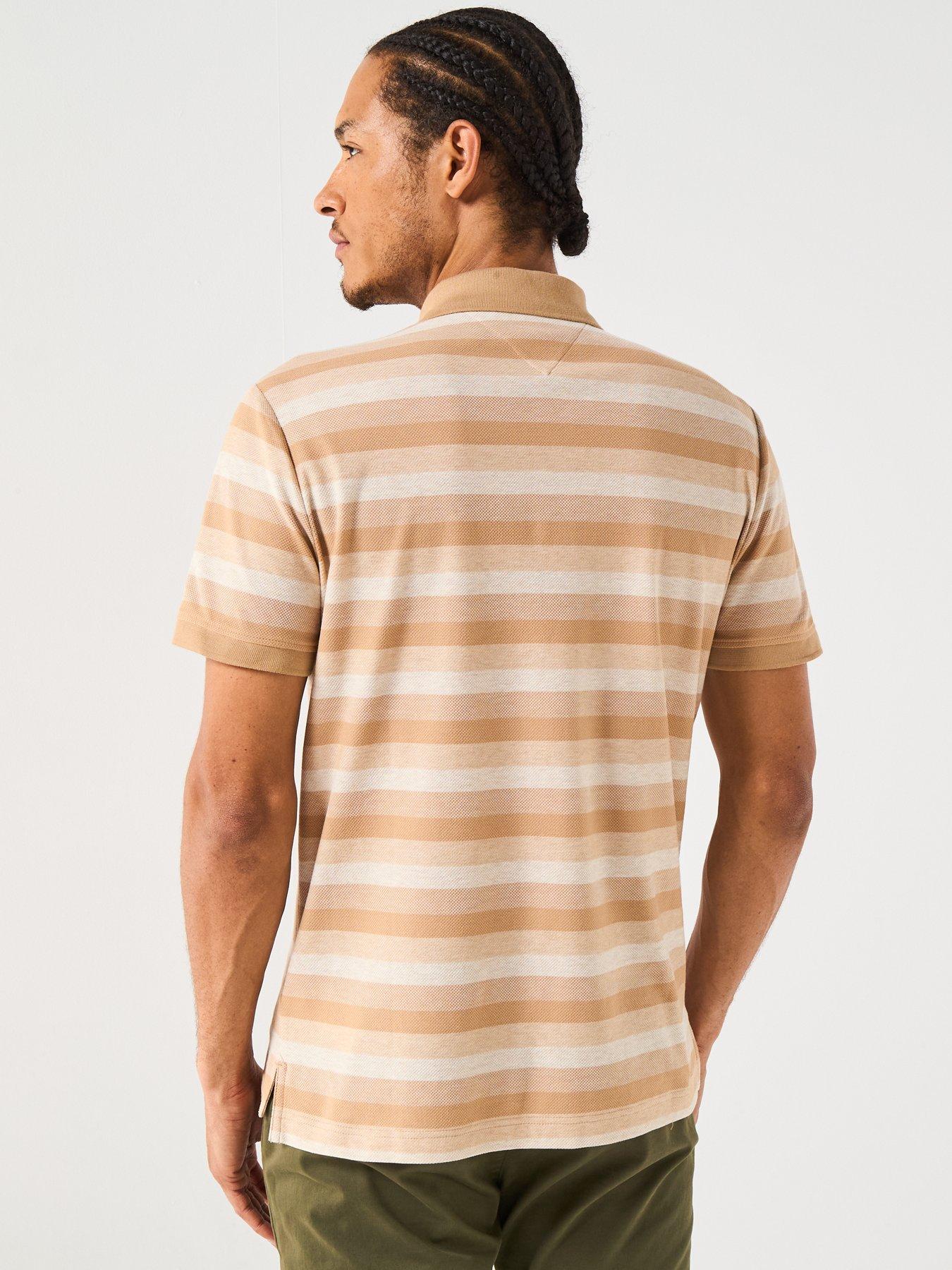 Image 2 of 6 of Tommy Hilfiger Stripe Structure Polo Shirt - Navy