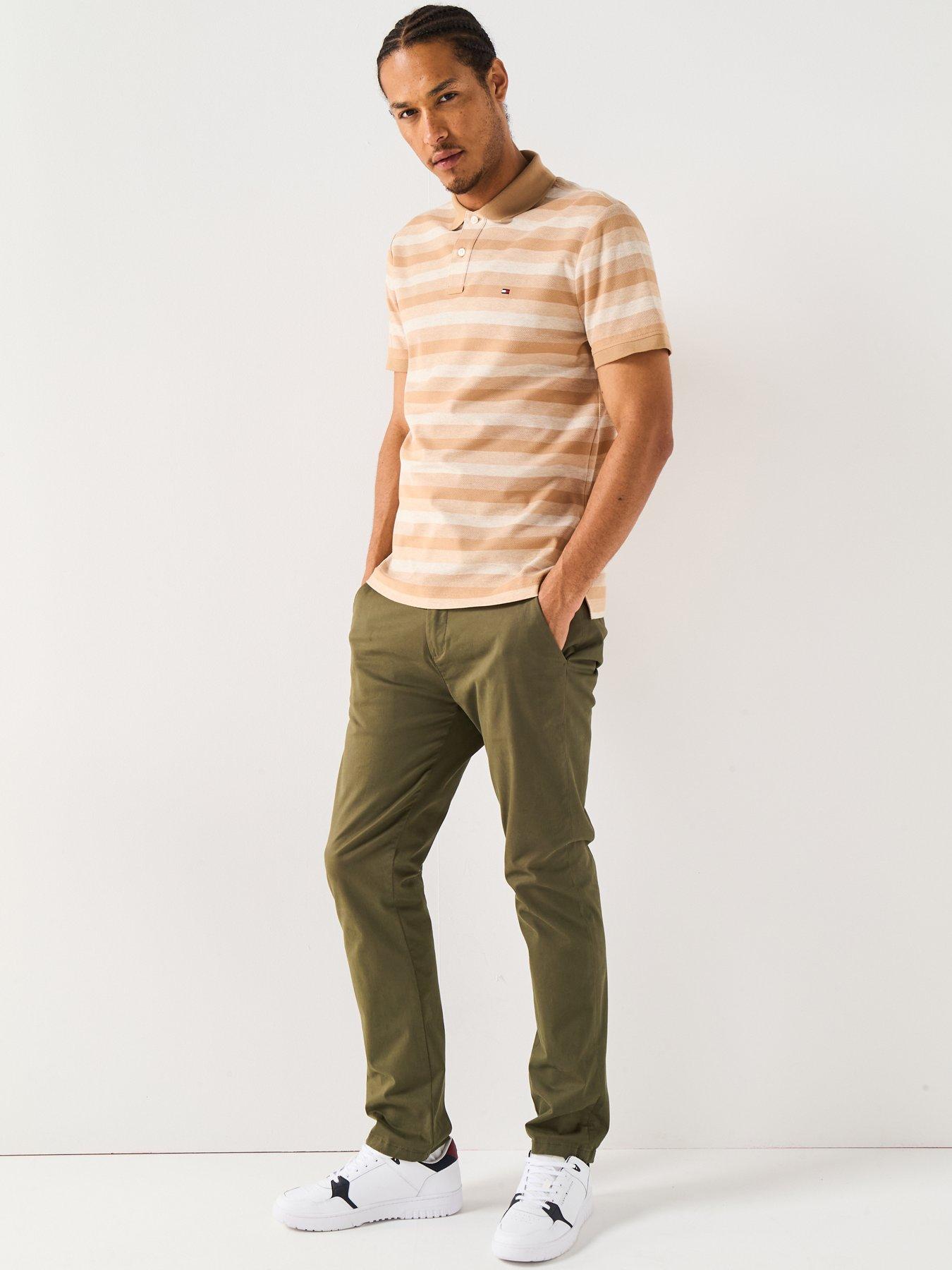 Image 3 of 6 of Tommy Hilfiger Stripe Structure Polo Shirt - Navy