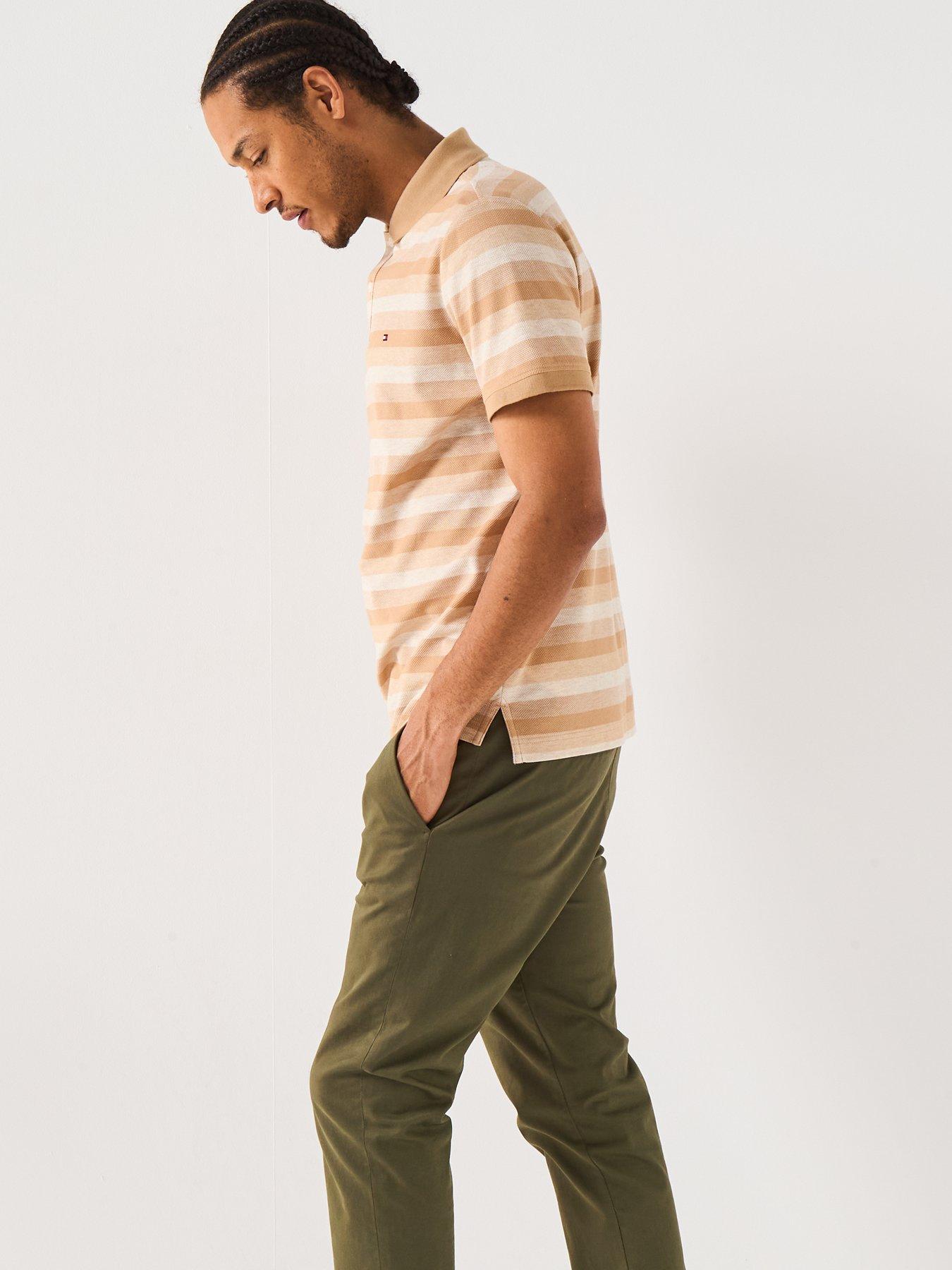 Image 6 of 6 of Tommy Hilfiger Stripe Structure Polo Shirt - Navy