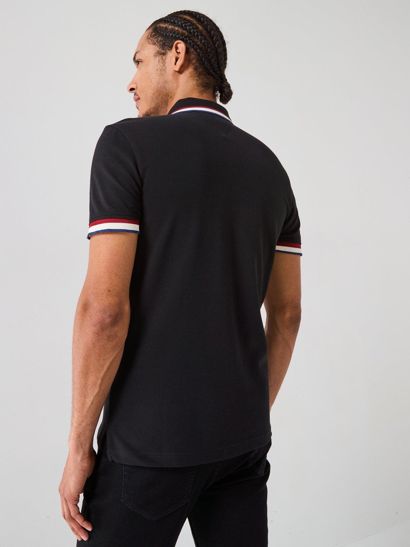 tommy-hilfiger-cuff-interest-polo-shirt-blackstillFront