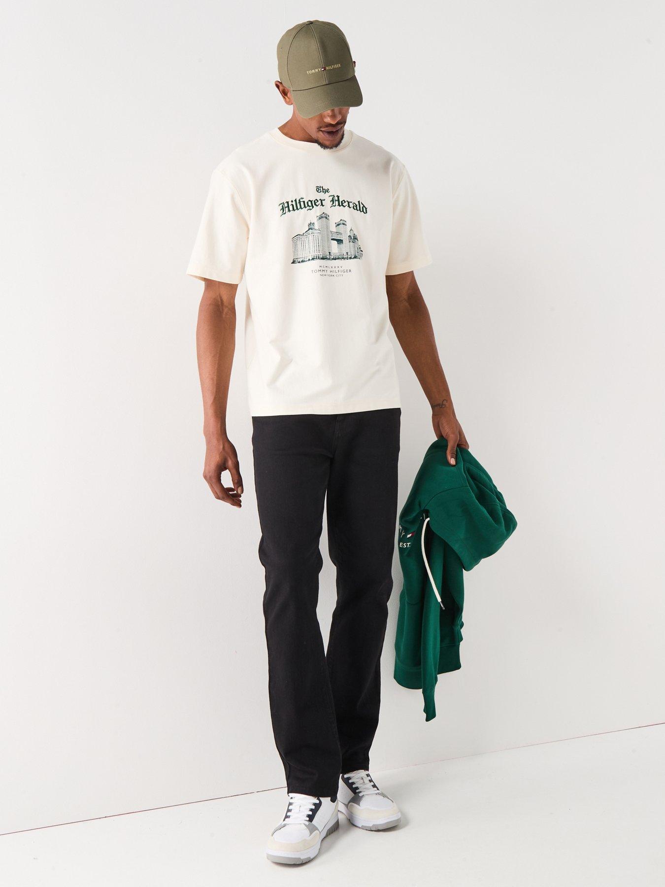 Image 3 of 6 of Tommy Hilfiger Herald Skyline Graphic T-Shirt - Off White