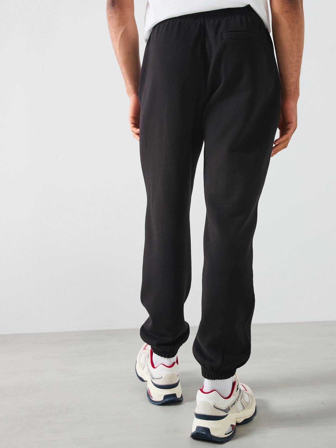 tommy-hilfiger-essential-fleece-cuff-joggers-blackstillFront