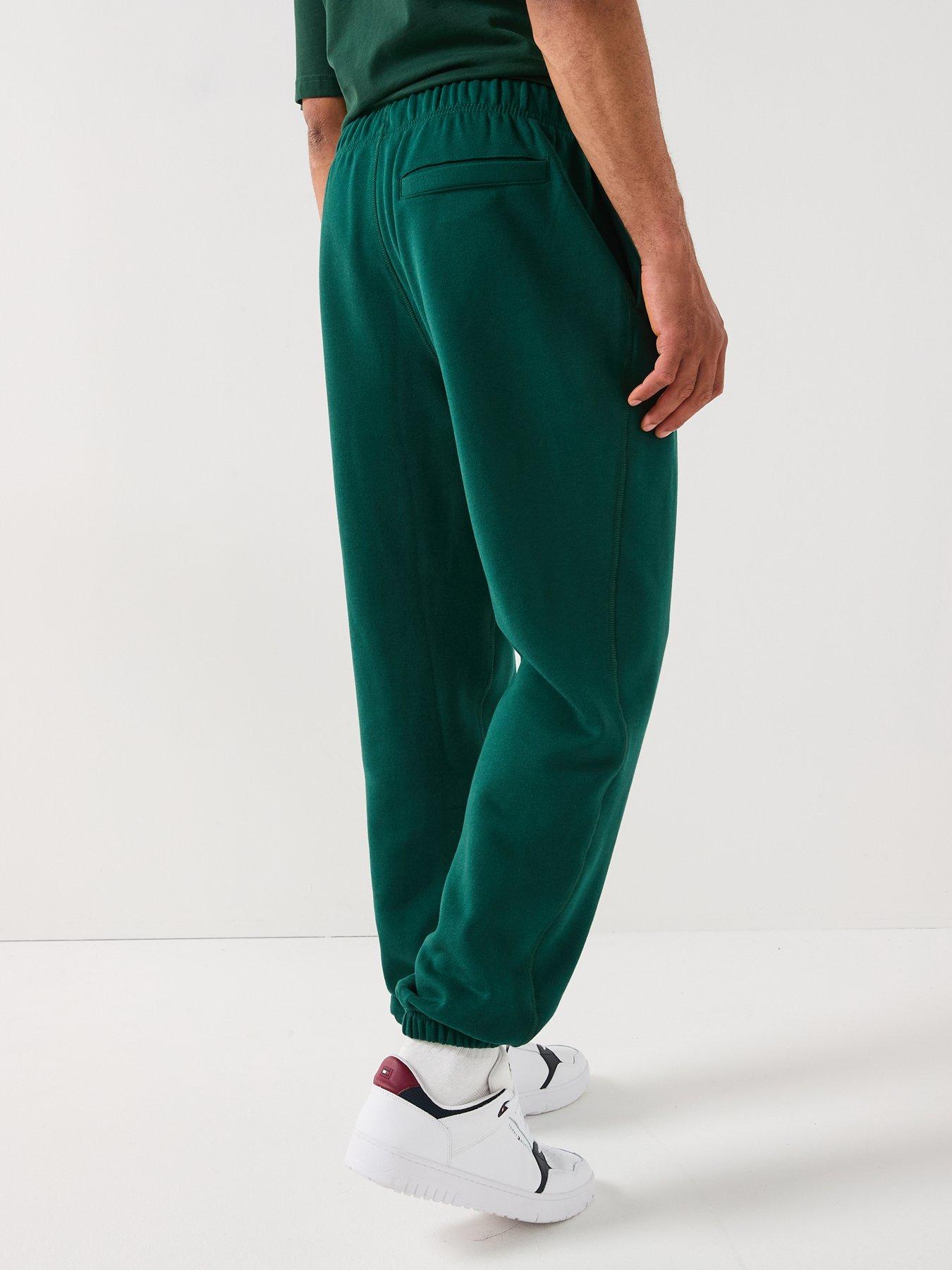 tommy-hilfiger-essential-fleece-cuff-joggers-dark-greenstillFront