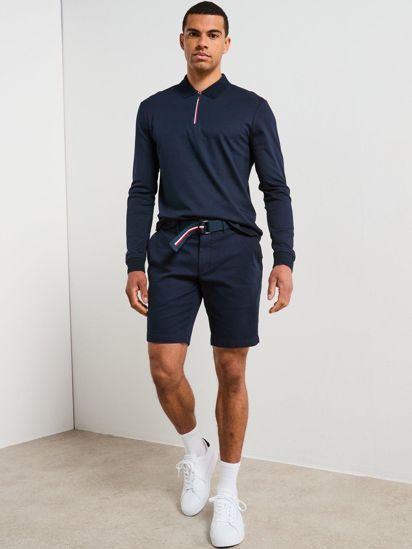 tommy-hilfiger-long-sleeve-zip-interlock-polo-shirt-navyback