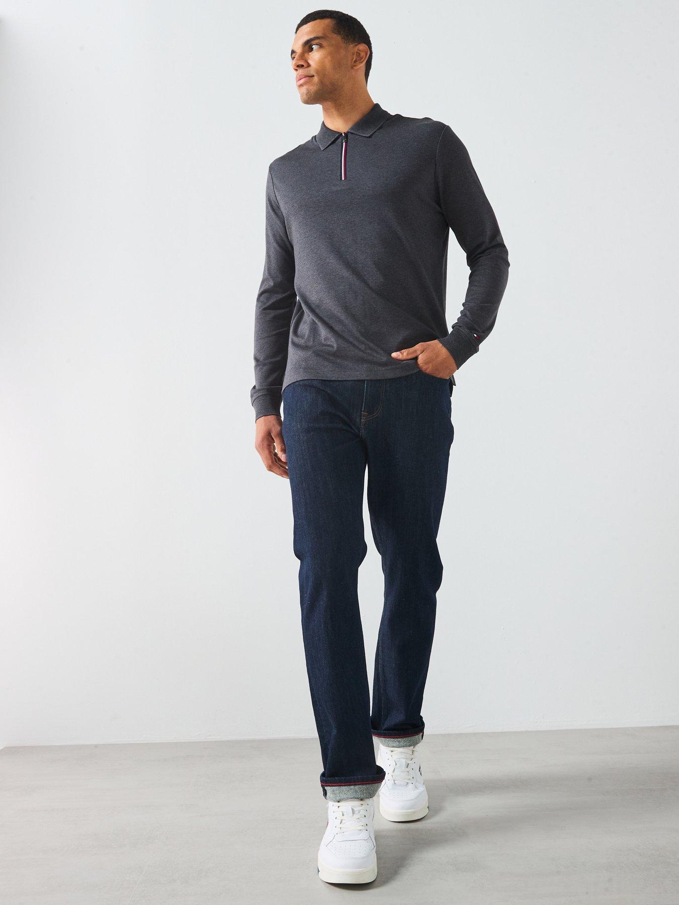 tommy-hilfiger-long-sleeve-zip-interlock-polo-shirt-dark-greyback