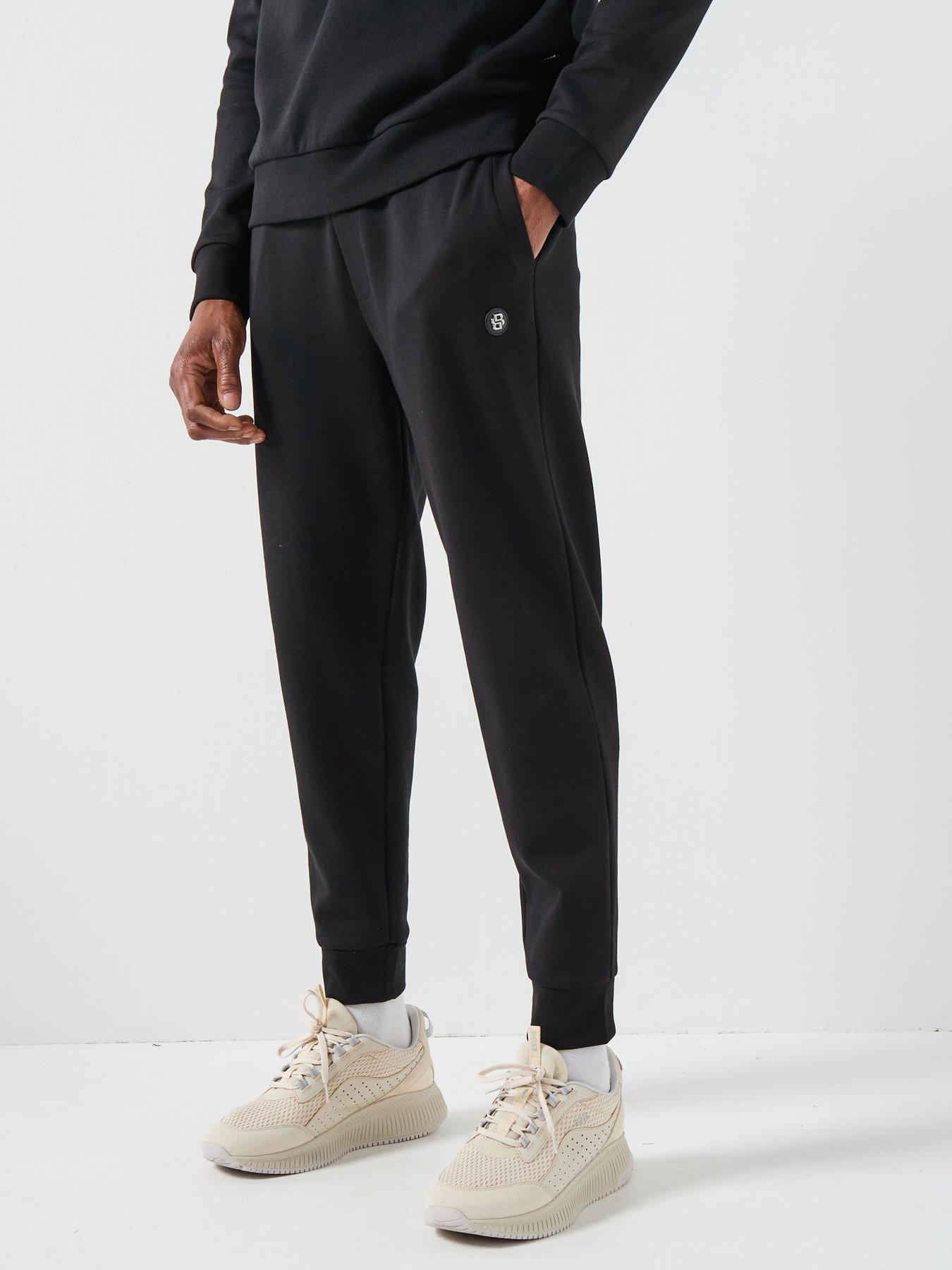 BOSS C-Locsin 01 Regular Fit Nikel Logo Cuff Joggers - Black