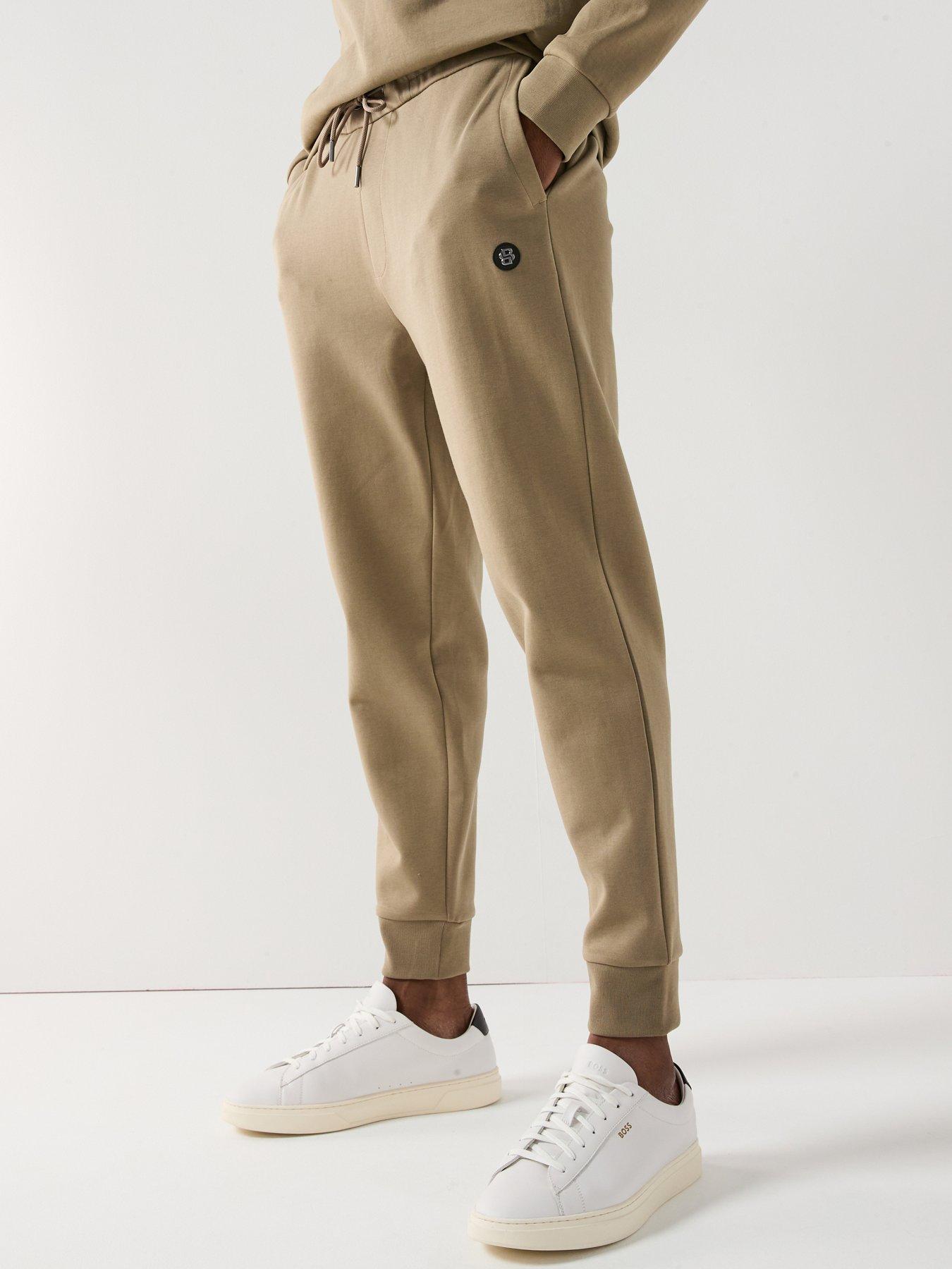 BOSS C-Locsin 01 Regular Fit Nikel Logo Cuff Joggers - Brown
