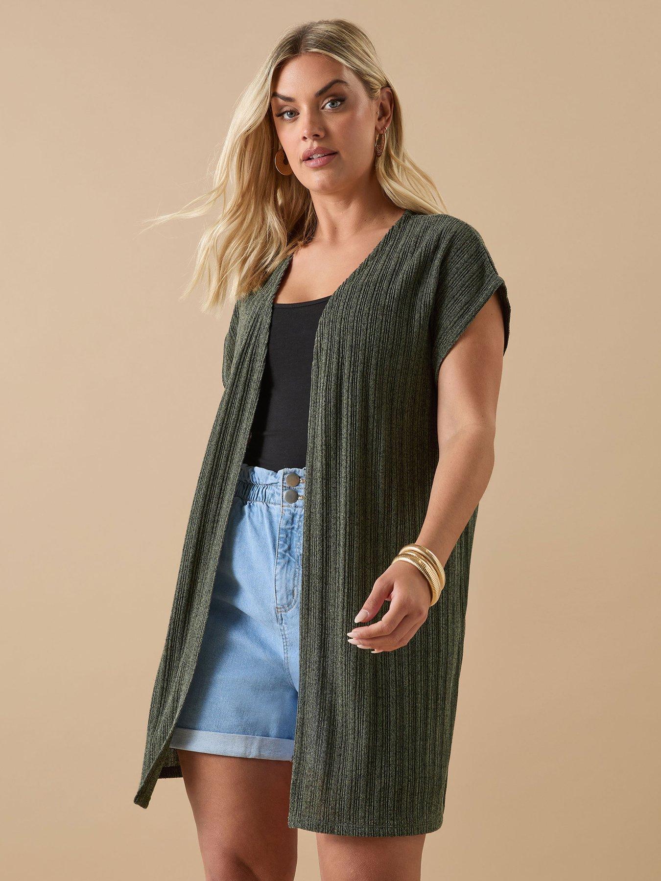 Image of Yours Curve Short Sleeve Cover Up - Green