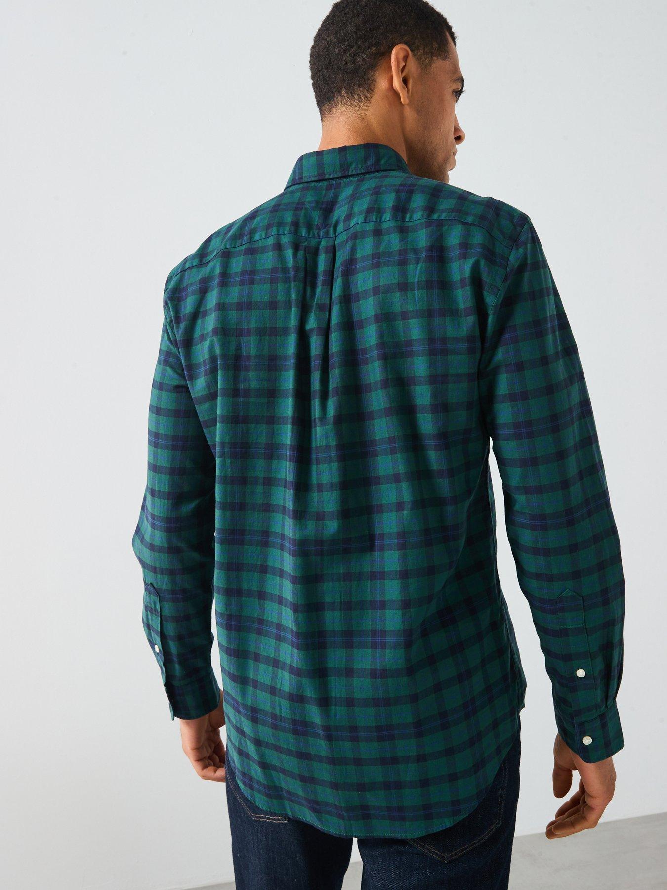 tommy-hilfiger-mercerized-blackwatch-long-sleeve-regular-fit-shirt-navystillFront