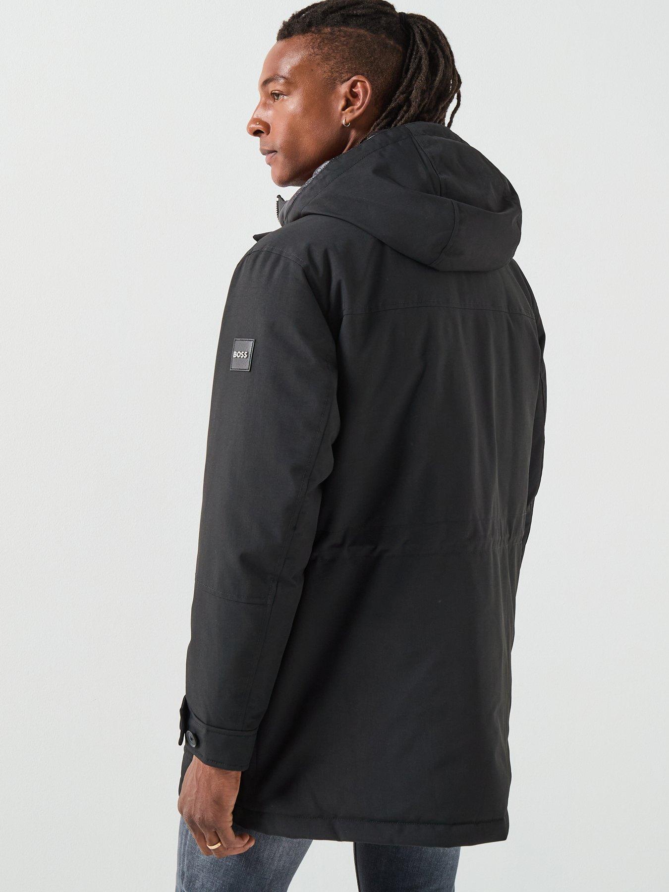 Image 2 of 6 of BOSS H-Detoni Padded Inner Hodded Coat - Black