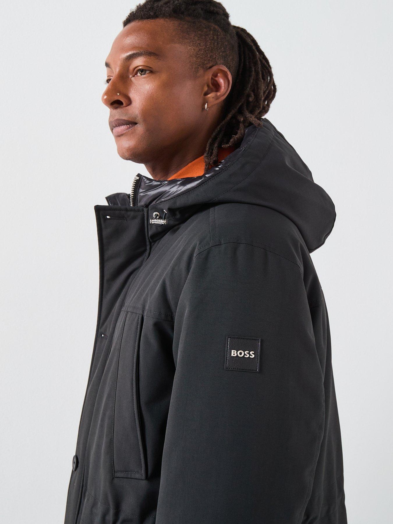 Image 5 of 6 of BOSS H-Detoni Padded Inner Hodded Coat - Black