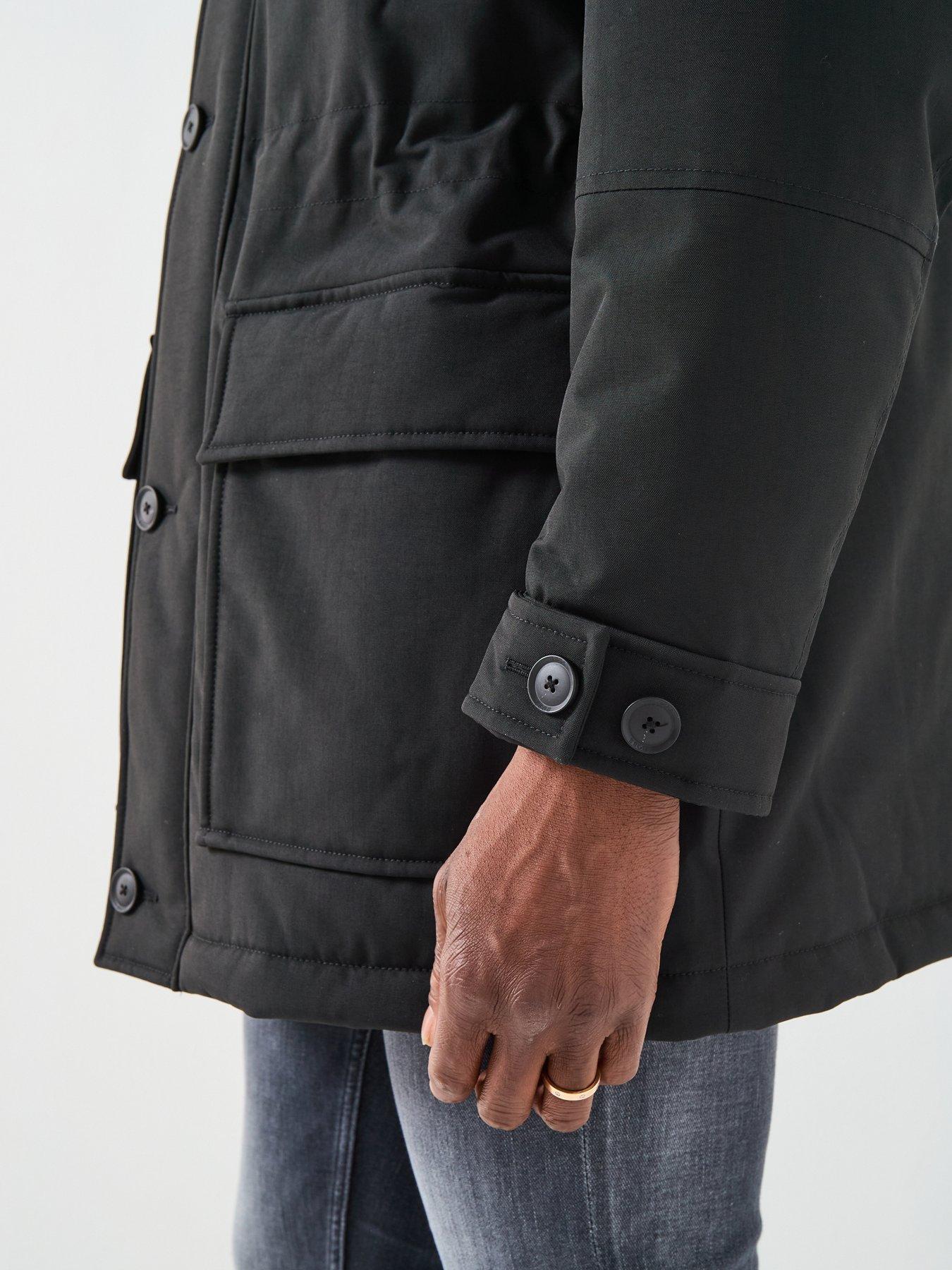 Image 6 of 6 of BOSS H-Detoni Padded Inner Hodded Coat - Black