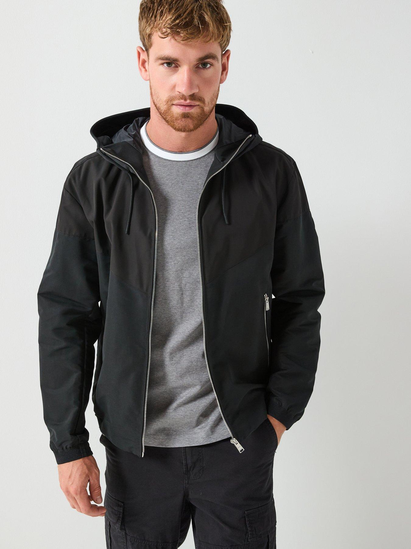 BOSS H-Cireno4 Nikel Logo Hooded Lightweight Jacket - Black
