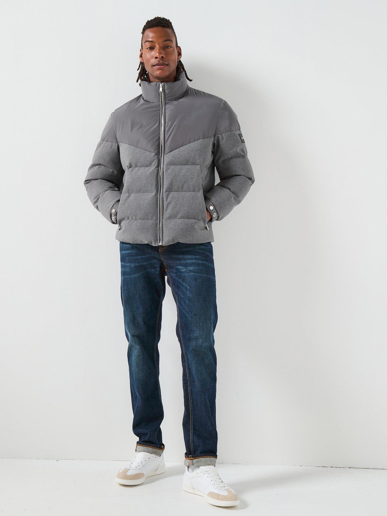Image 3 of 6 of BOSS H-Clanello1 Nylon/Flannel Quilted Jacket - Grey