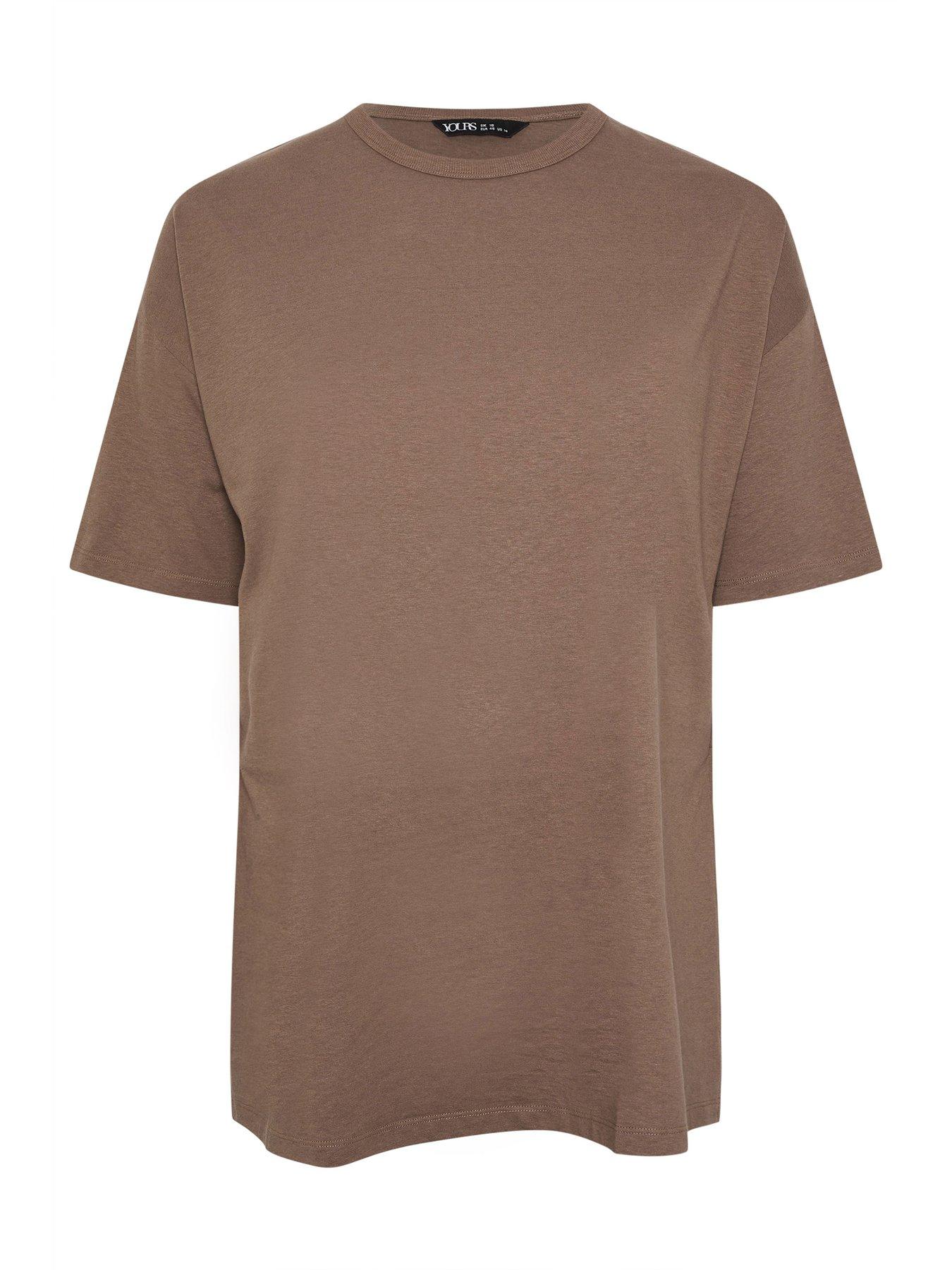 yours-curve-oversized-side-split-t-shirt-browndetail