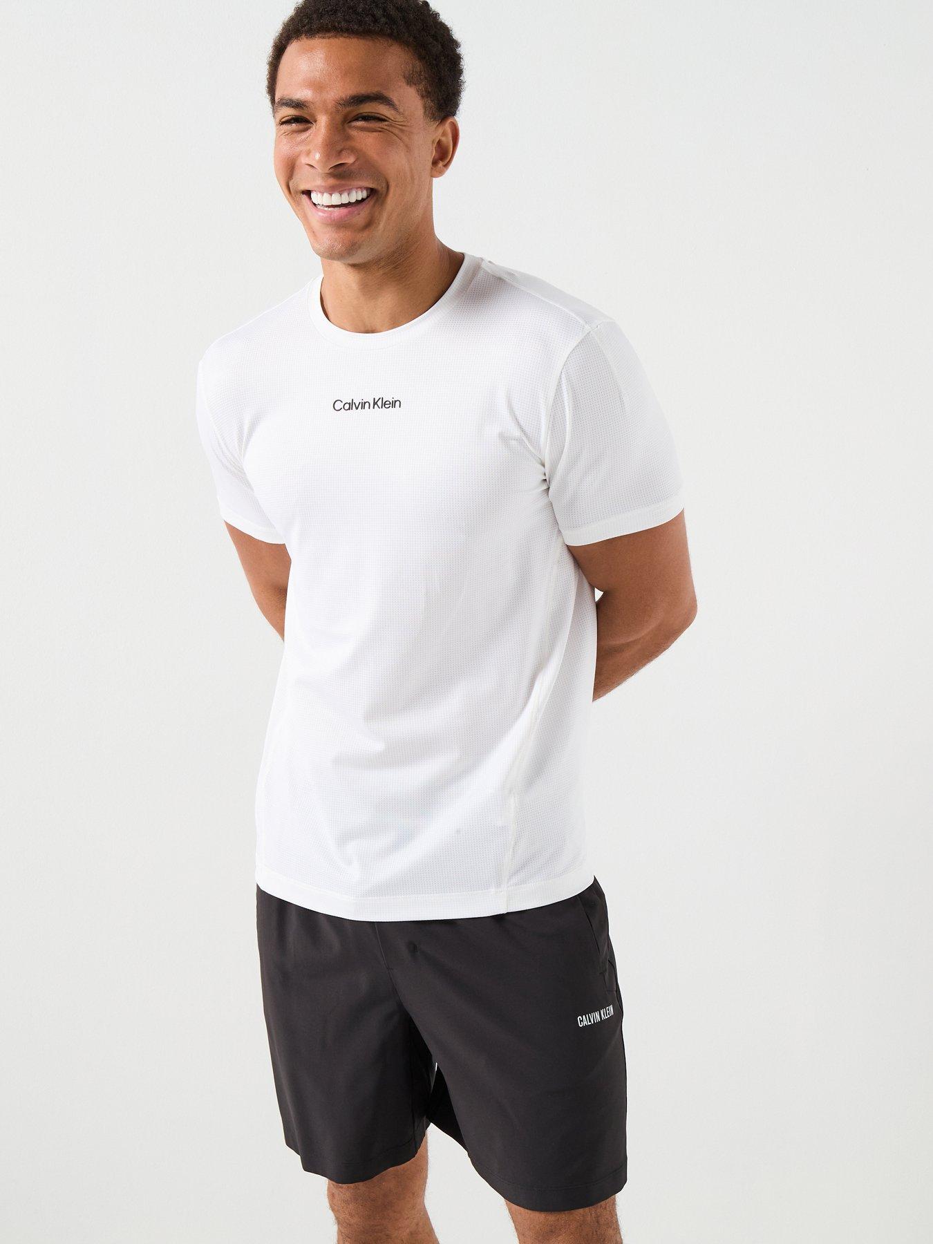 Calvin Klein Sport Ck Icon Short Sleeve Performance T-Shirt - White