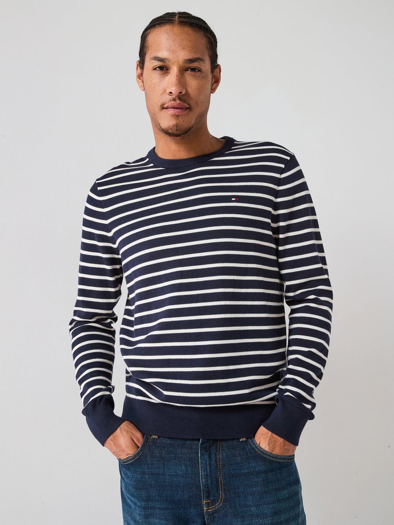 tommy-hilfiger-essential-cotton-crew-neck-knitted-jumper-navyfront