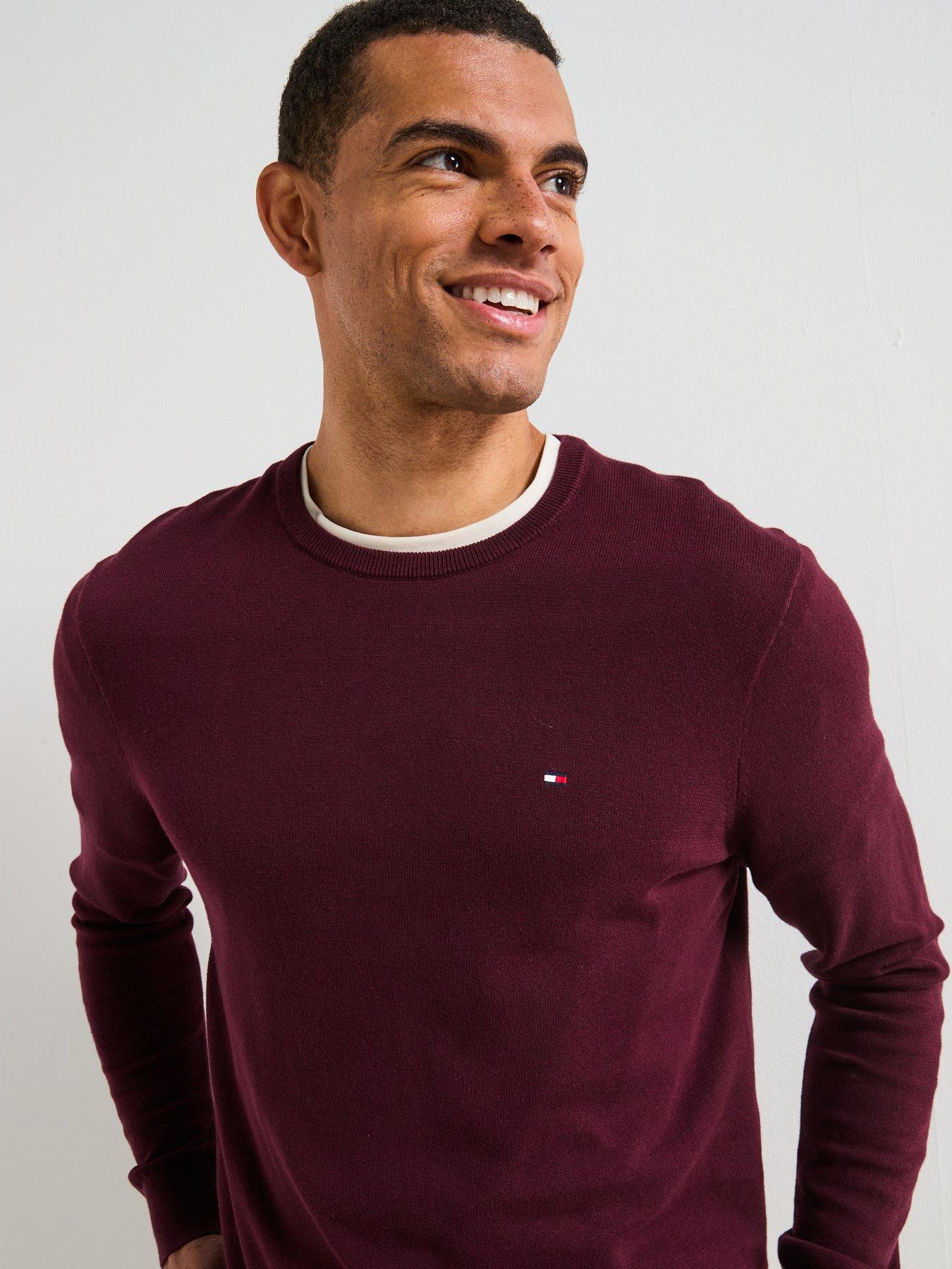 Image 6 of 6 of Tommy Hilfiger Essential Cotton Crew Neck Knitted Jumper - Dark Red