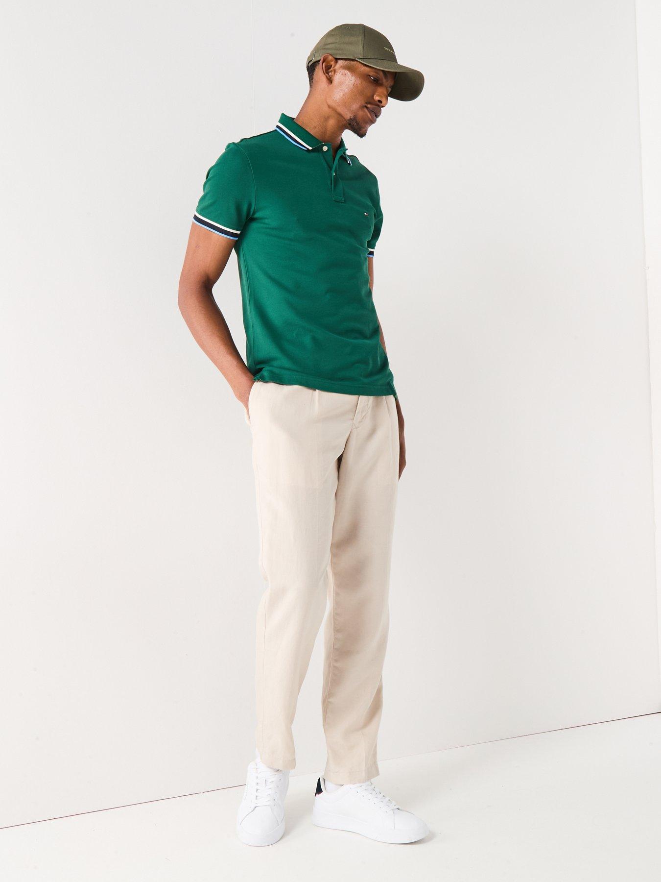 tommy-hilfiger-cuff-interest-slim-fit-polo-shirt-dark-greenback