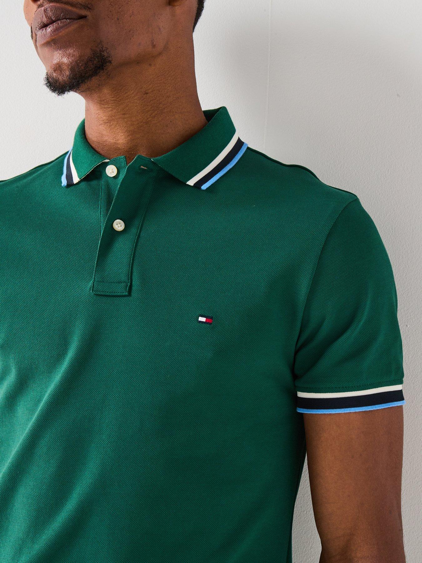 tommy-hilfiger-cuff-interest-slim-fit-polo-shirt-dark-greendetail