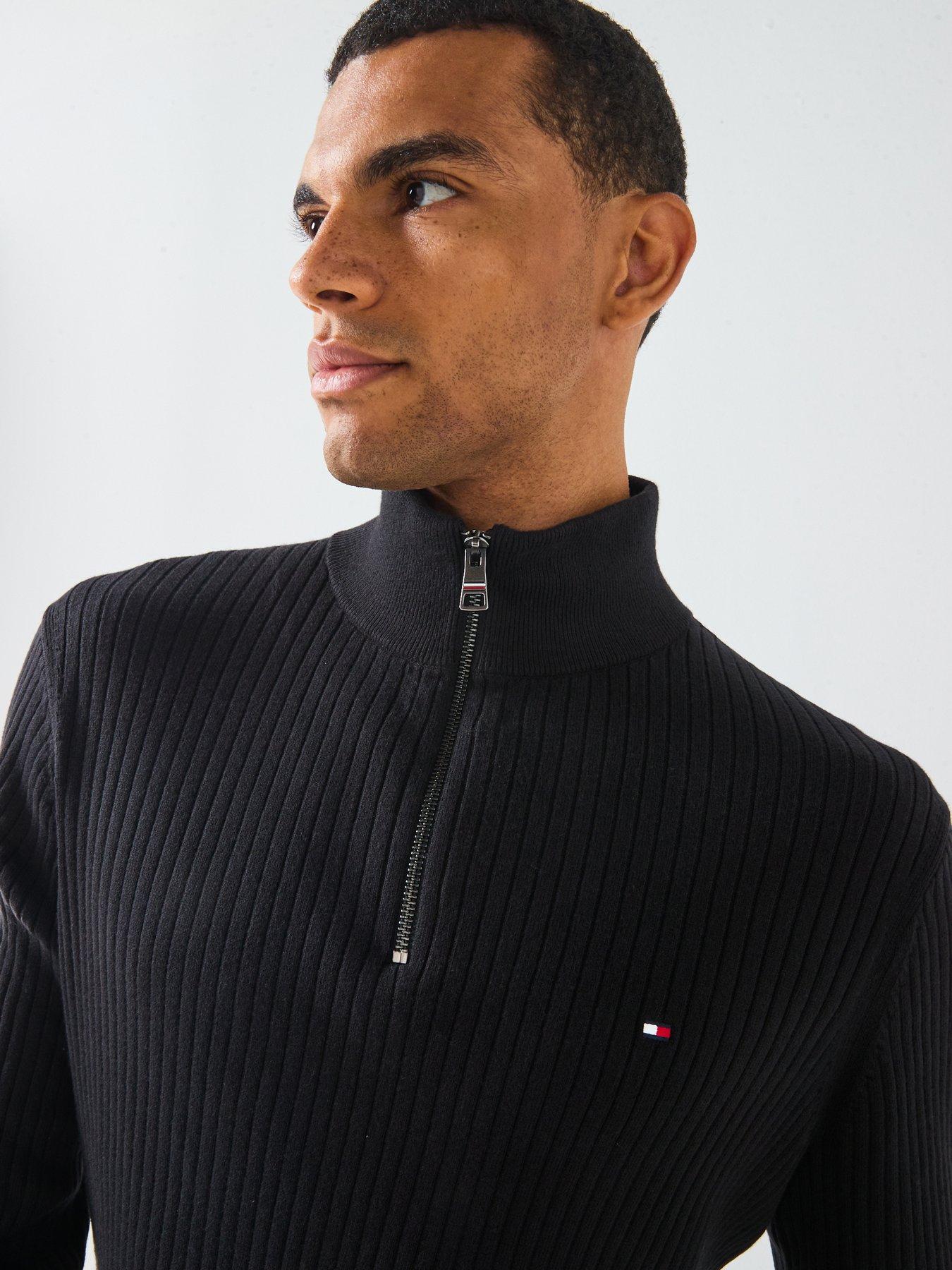 tommy-hilfiger-pima-cotton-cash-structure-14-zip-knitted-jumper-blackdetail