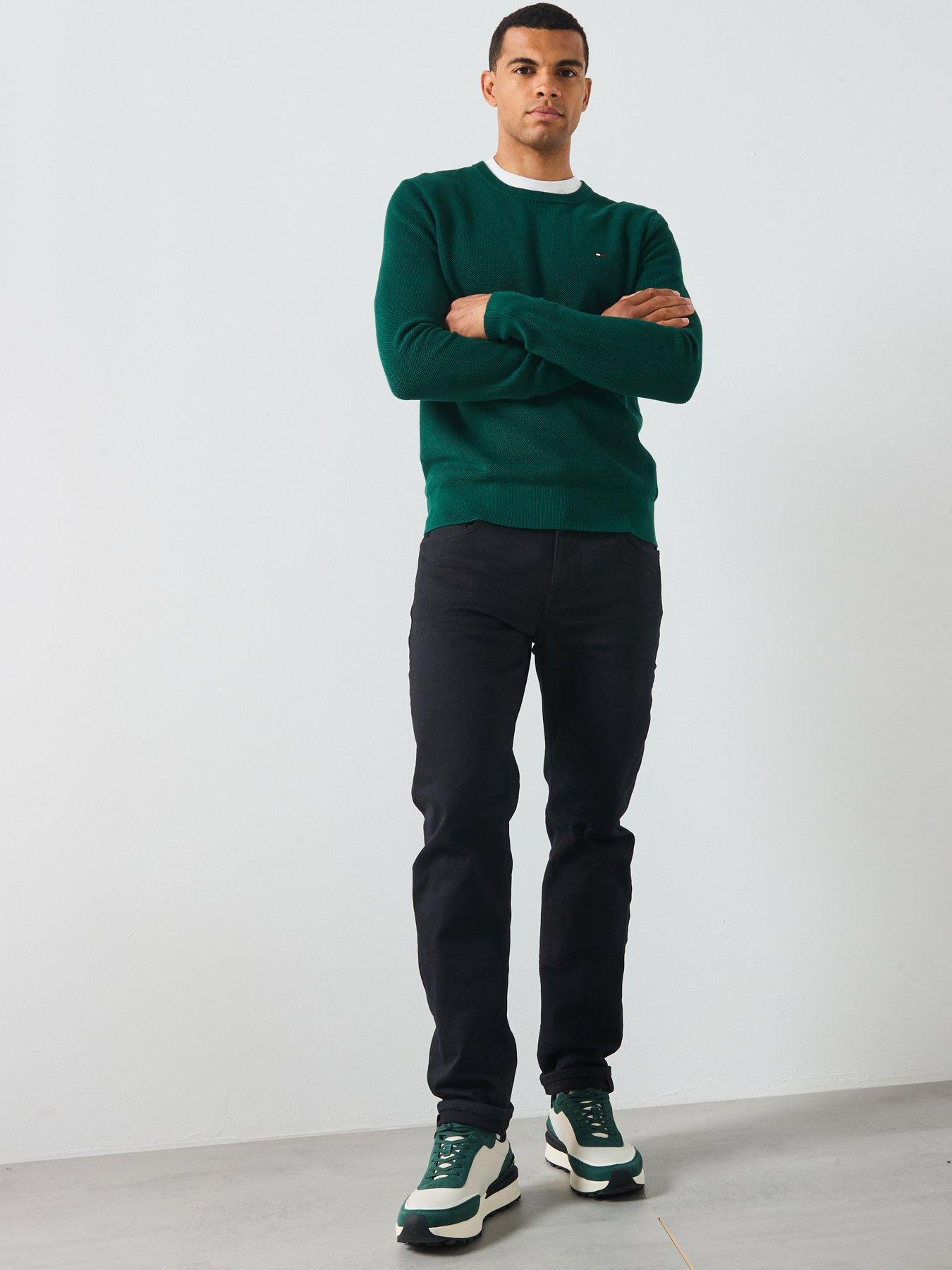 tommy-hilfiger-essential-structure-crew-neck-knitted-jumper-dark-greenback