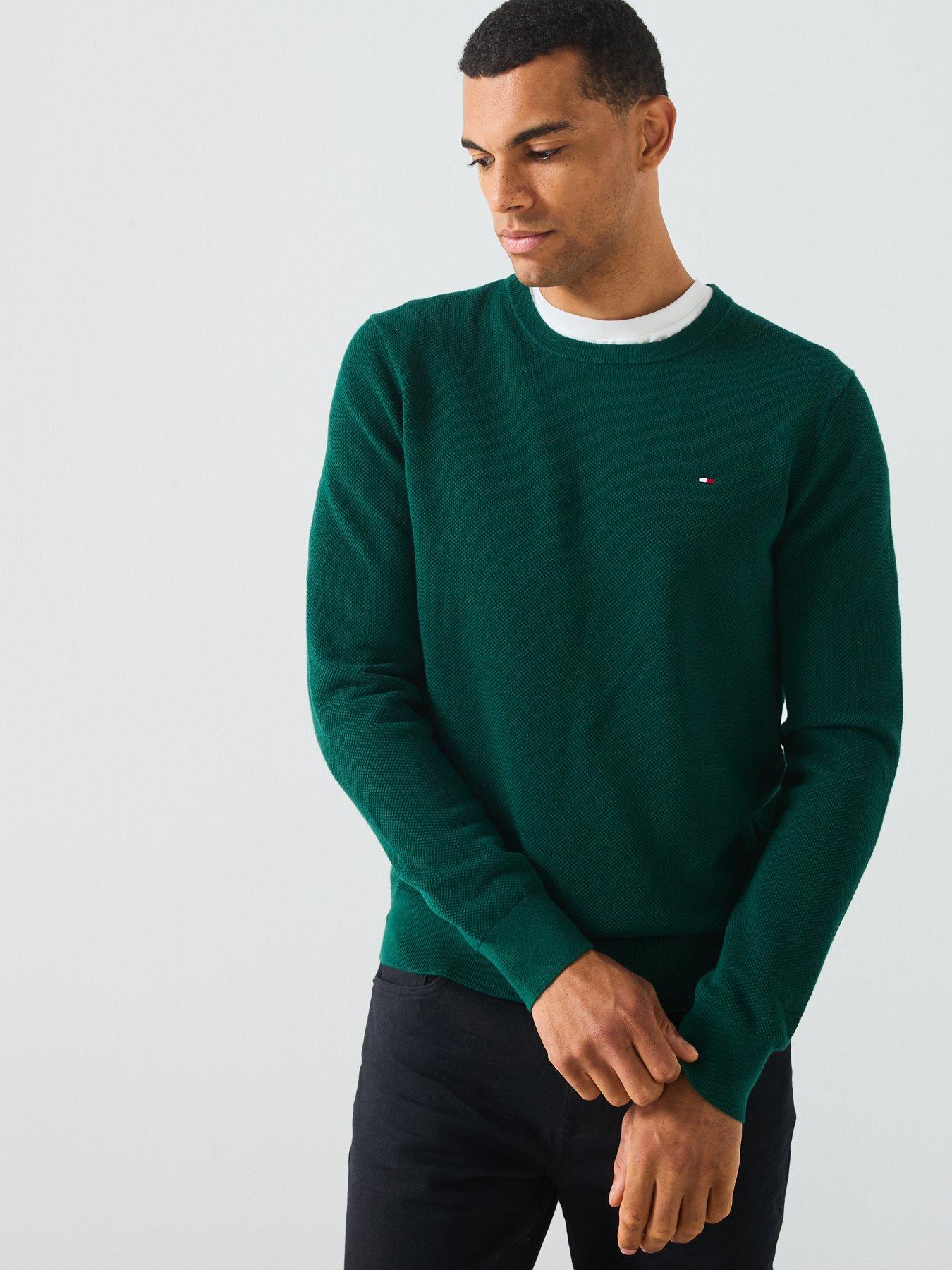 tommy-hilfiger-essential-structure-crew-neck-knitted-jumper-dark-greendetail