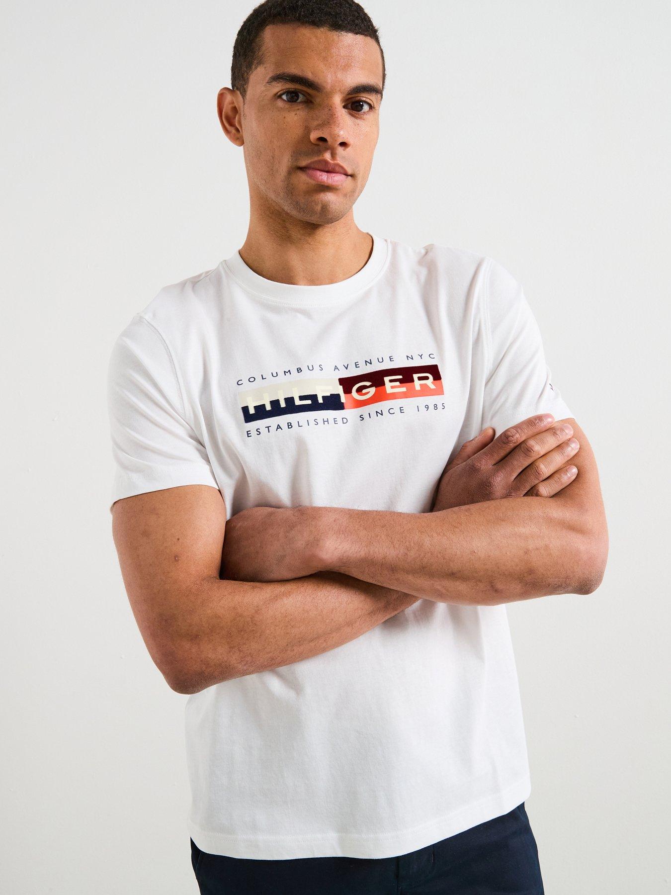 Tommy Hilfiger Th Colour Block Graphic Logo T-Shirt - White
