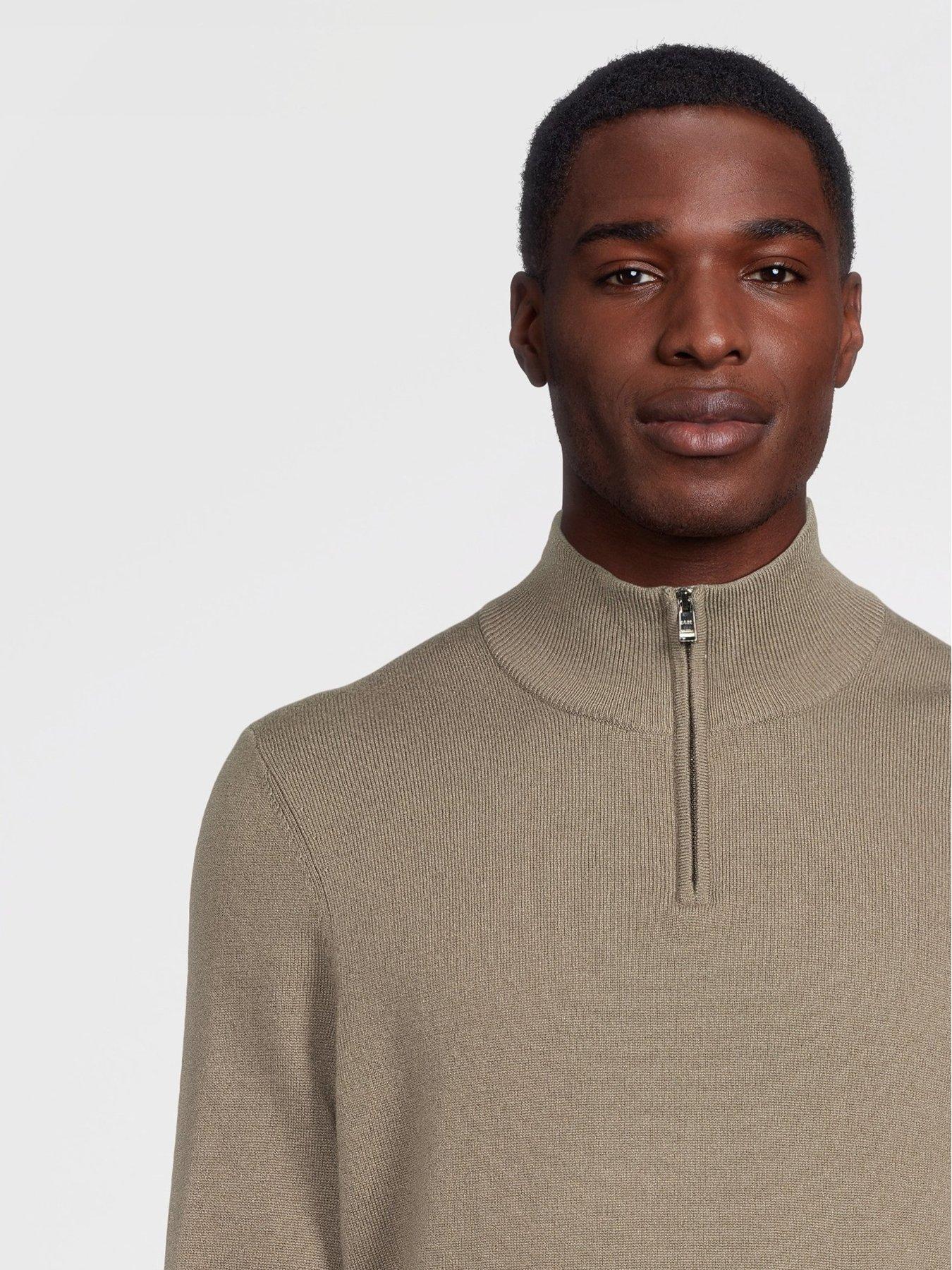 boss-h-hemarlo-regular-fit-14-zip-knitted-jumper-brownoutfit