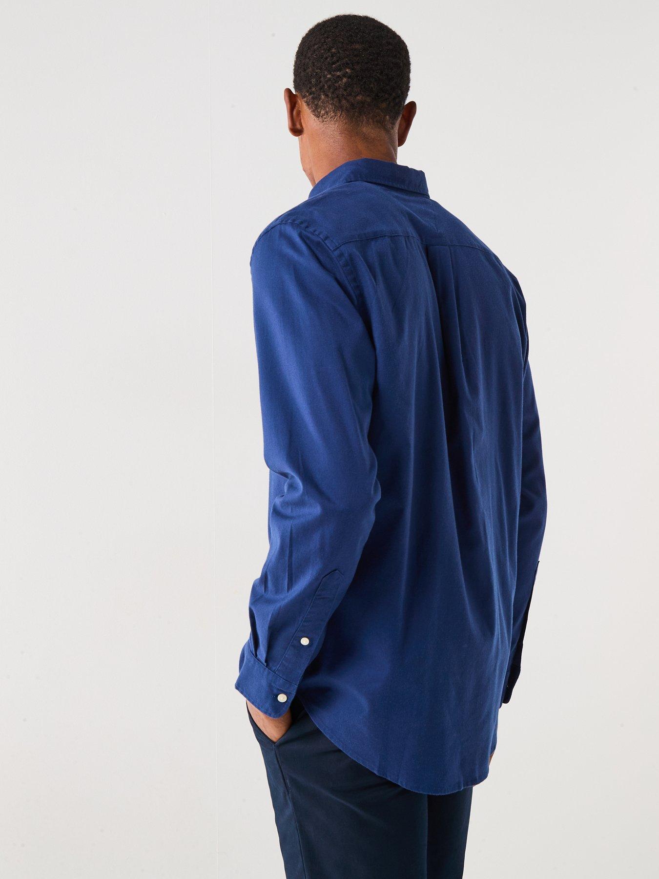 tommy-hilfiger-long-sleeve-regular-fit-shirt-navystillFront