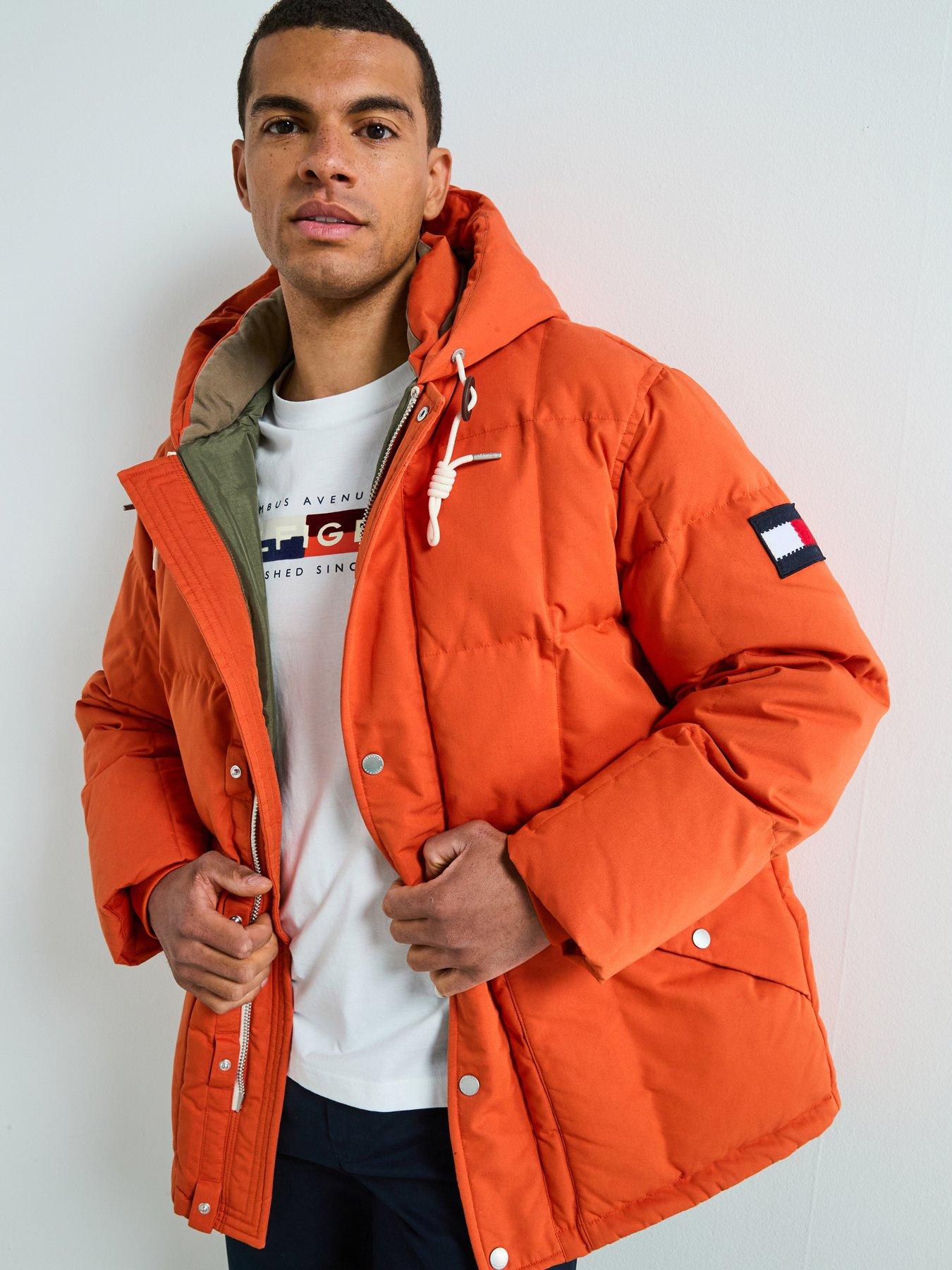 tommy-hilfiger-square-baffled-down-parka-orange