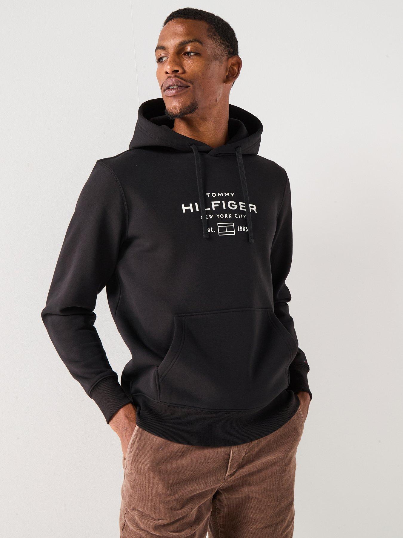 Image 1 of 4 of Tommy Hilfiger Oval Graphic Hoodie - Black