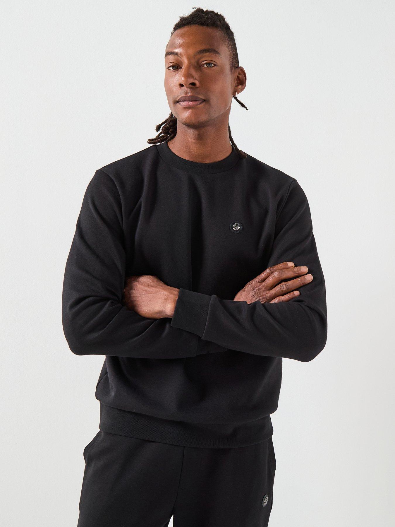 BOSS C-Sharpe 01 Regular Fit Nikel Logo Crew Sweat - Black