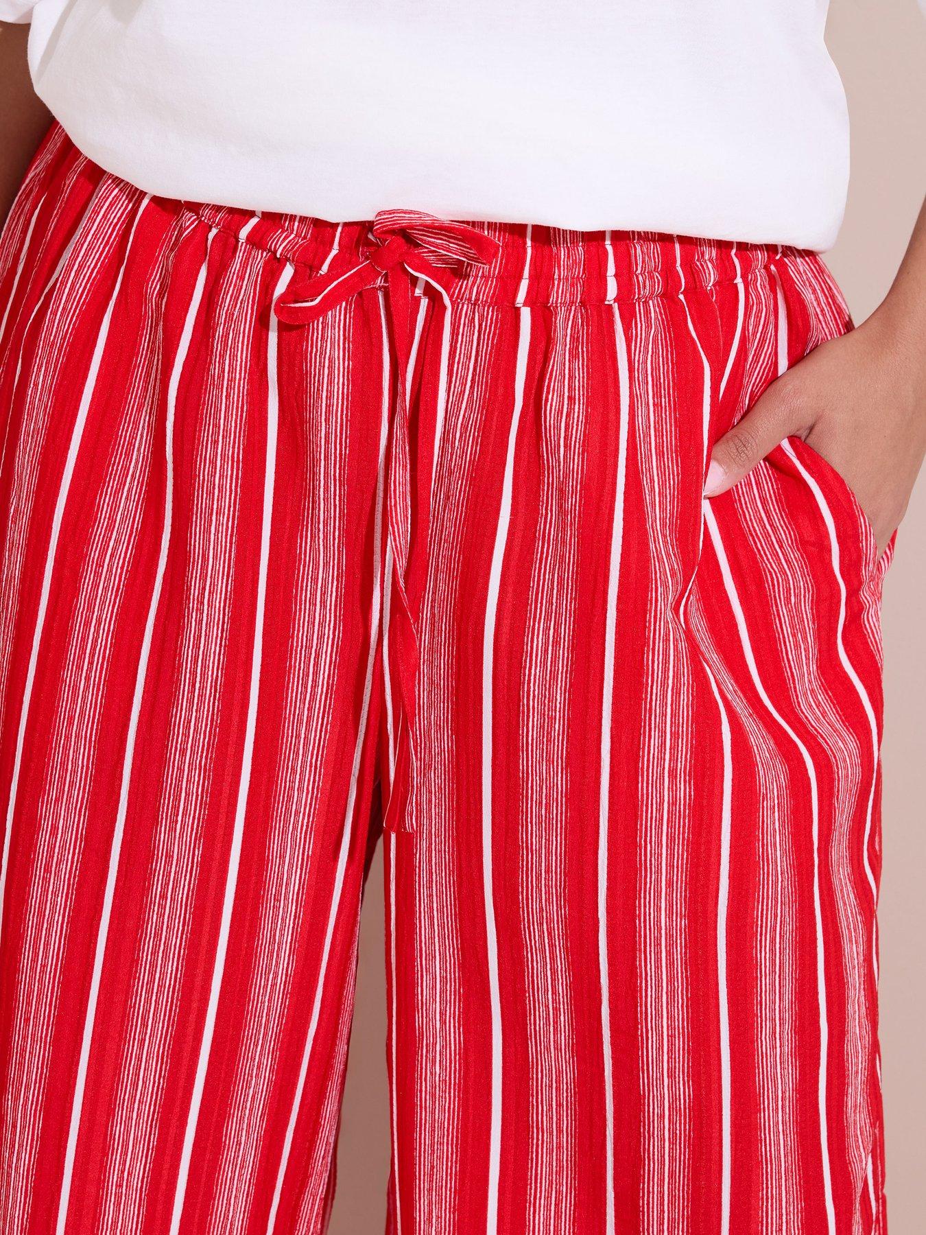 yours-curve-textured-stripe-wide-leg-trouser-redoutfit