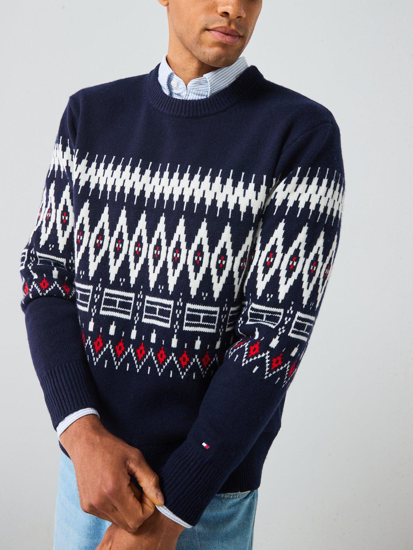 tommy-hilfiger-placed-fairisle-wool-blend-crew-knitted-jumper-navyoutfit