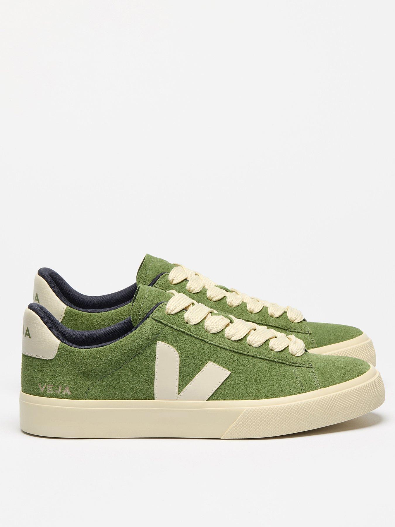 Veja Mens Campo Bold Suede Trainers - Green