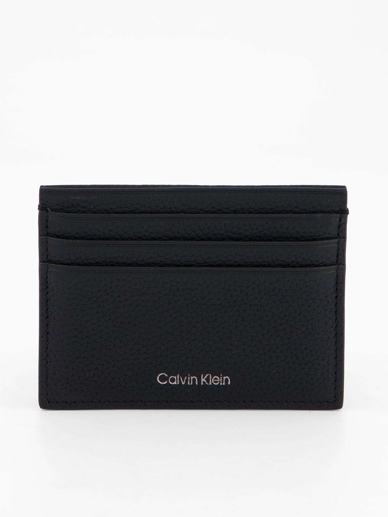 Calvin Klein Foil Embossed Card Holder - Black