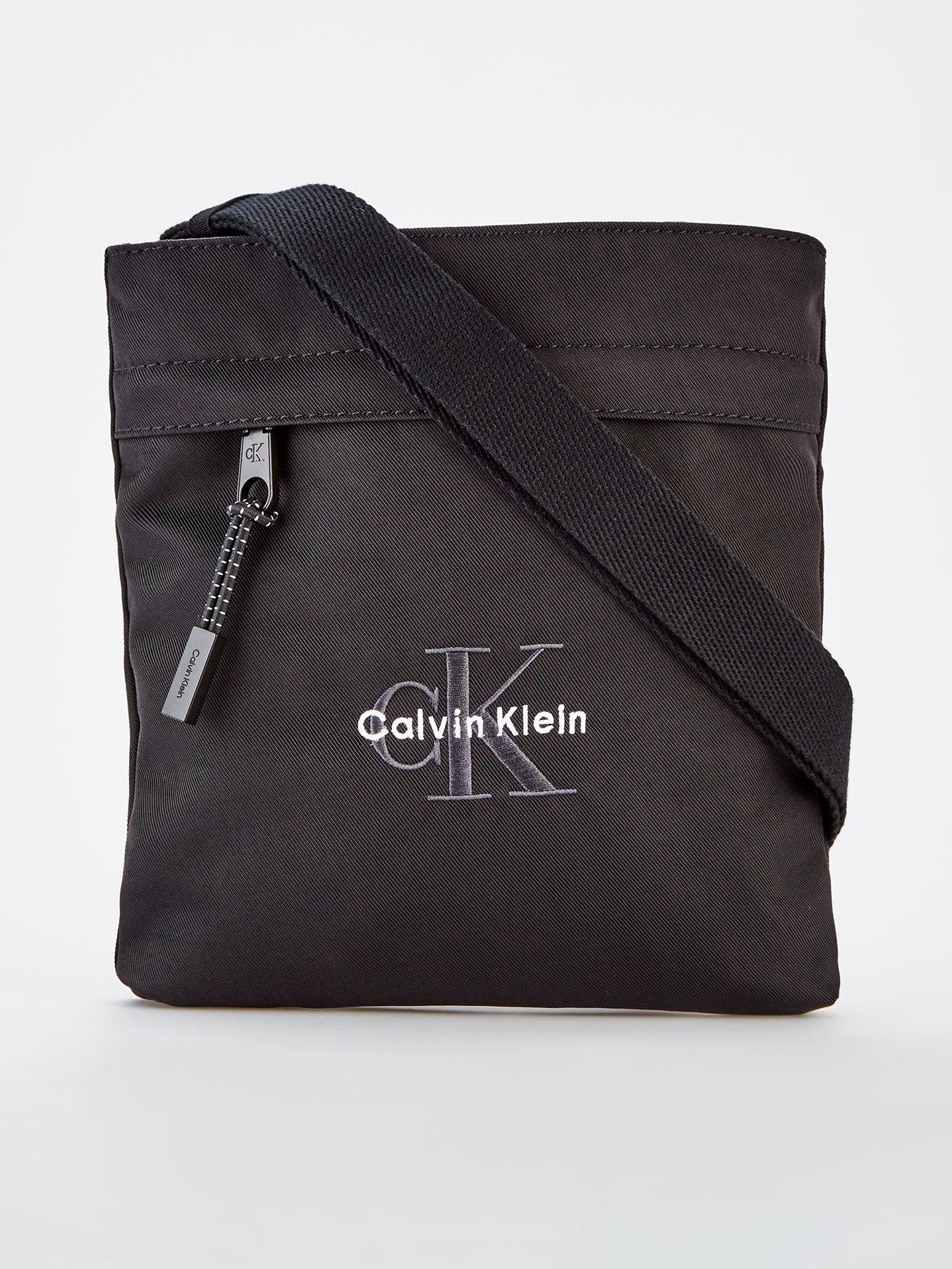 Image 1 of 4 of Calvin Klein Bold Flatpack Cross Body Bag - Black