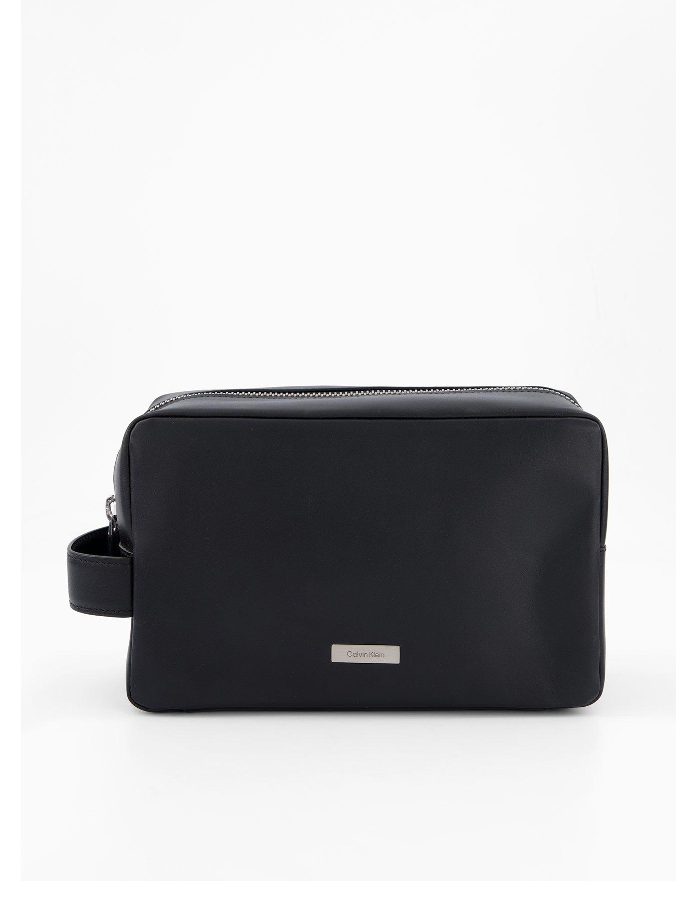 Image 1 of 4 of Calvin Klein Plaque Wash Bag - Black