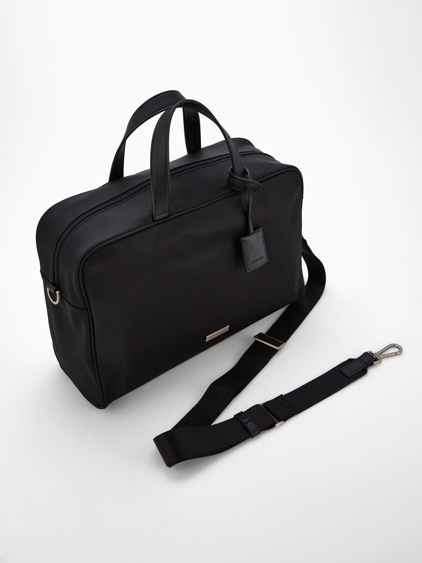 calvin-klein-sleek-large-commuter-work-satchel-bag-blackback