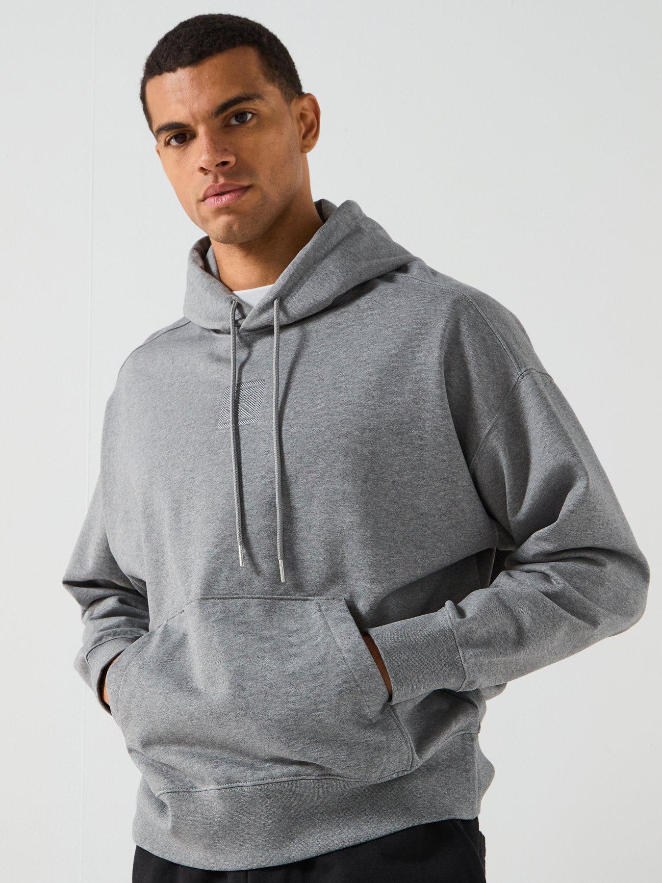 Image 1 of 6 of Calvin Klein Ck Emblem Hoodie - Grey