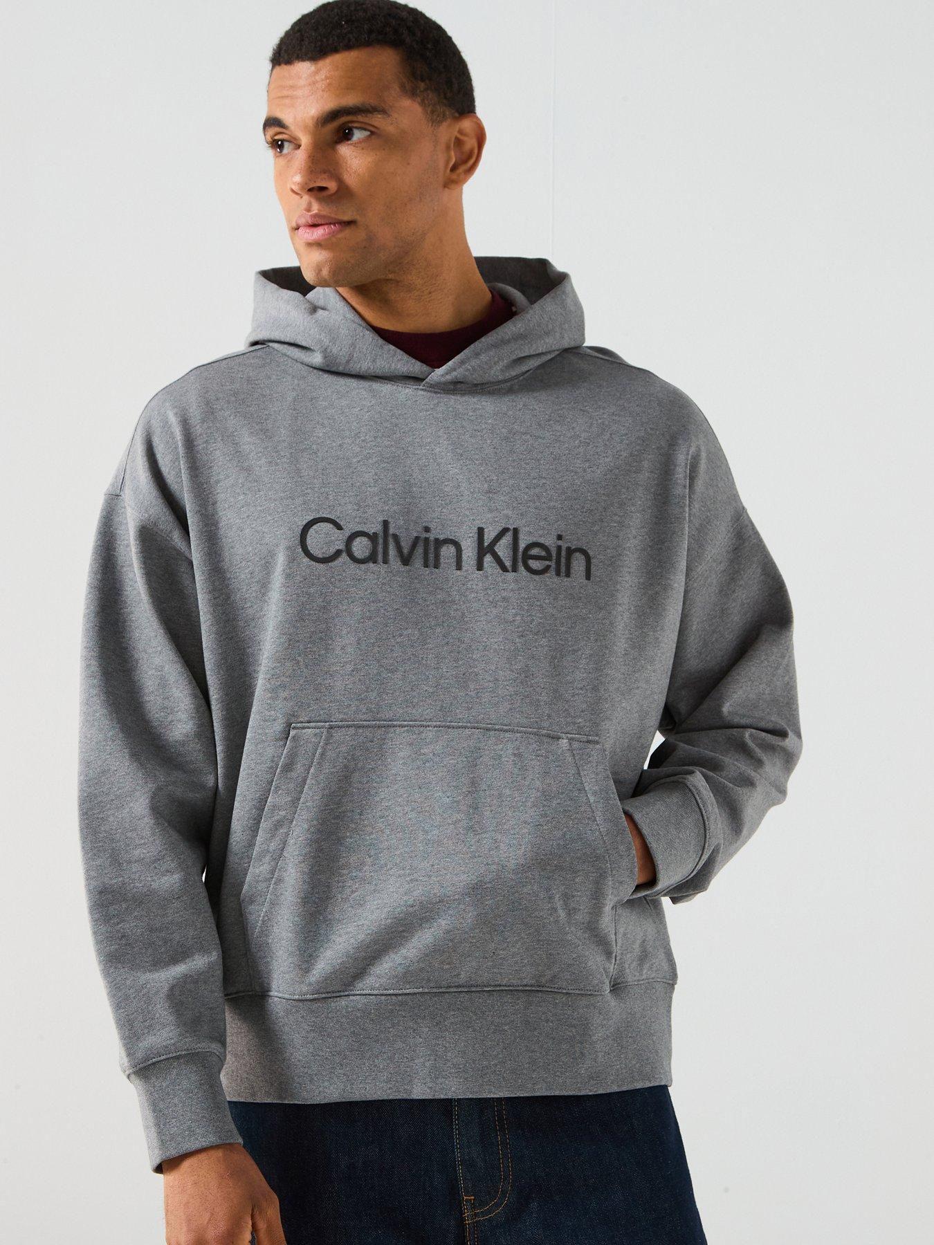 Calvin Klein Standard Logo Premium Hoodie - Grey