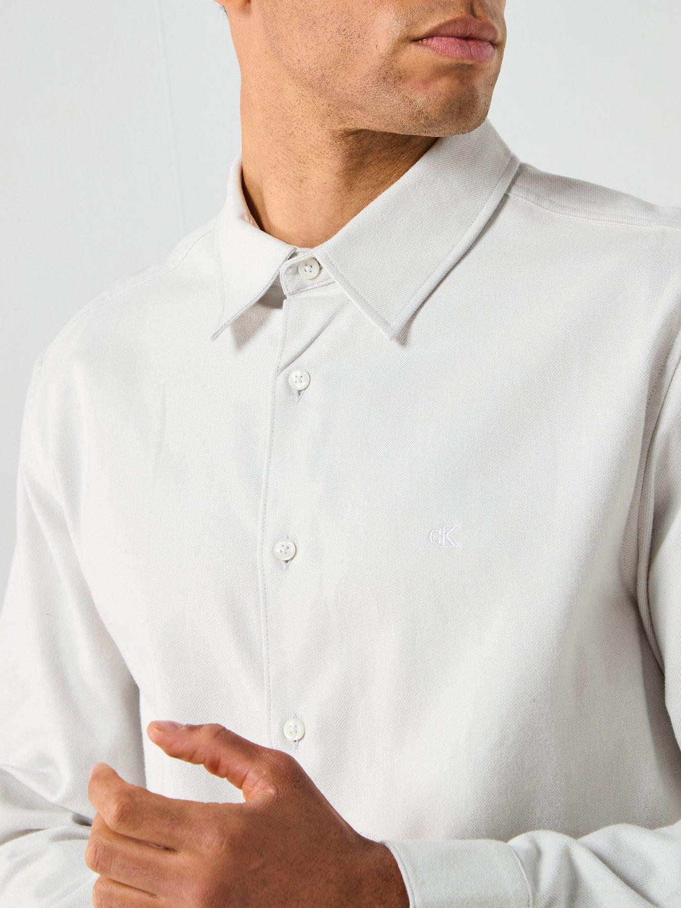 calvin-klein-long-sleeve-melange-flannel-easy-fit-shirt-blueoutfit